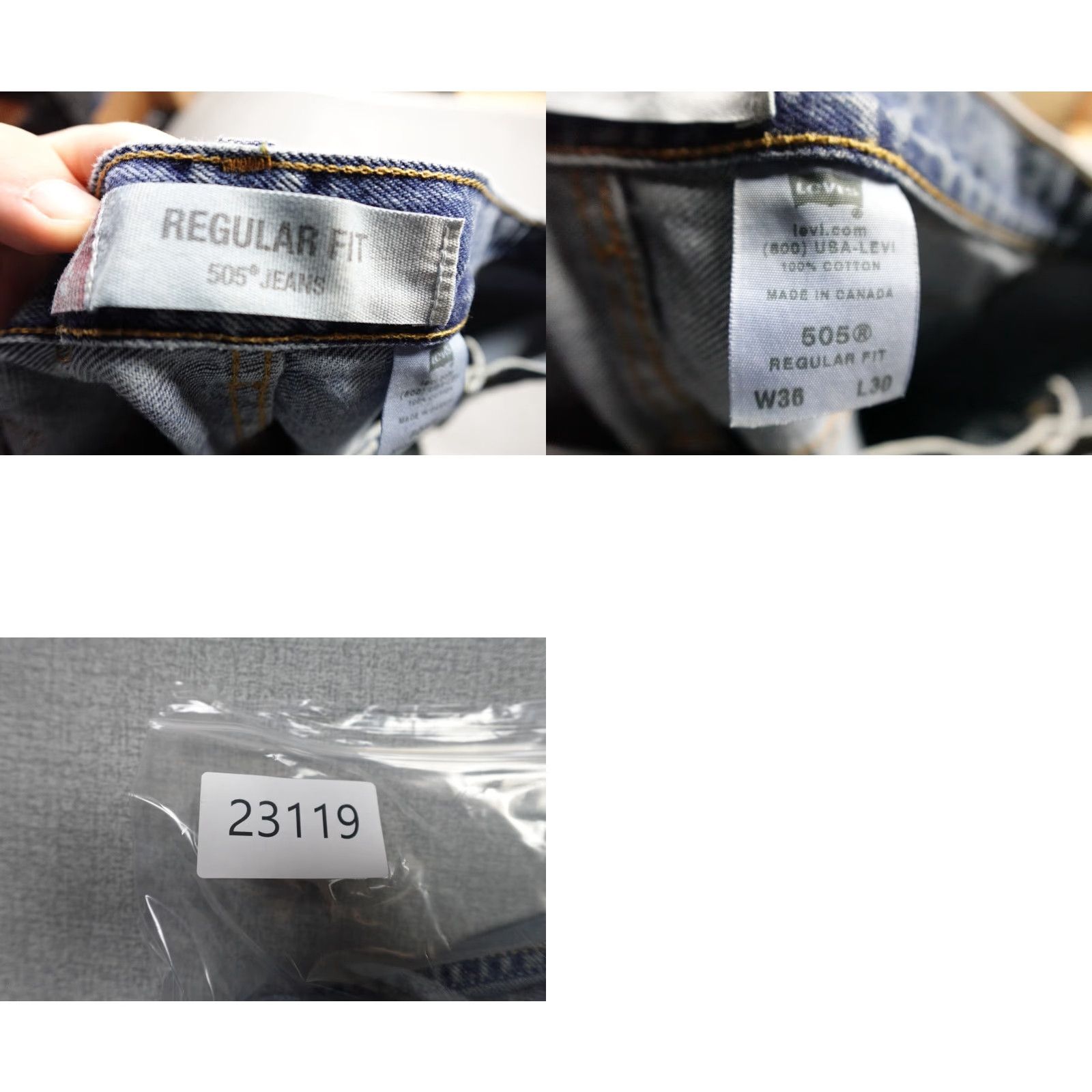 Levi's Levi's 505 Jeans Mens 36x30 Blue Regular Fit Straight Leg Light Wash Rancher Denim Cotton Zip 5-Pocket Modern Mens Size US 36 / EU 52 - 9 Thumbnail