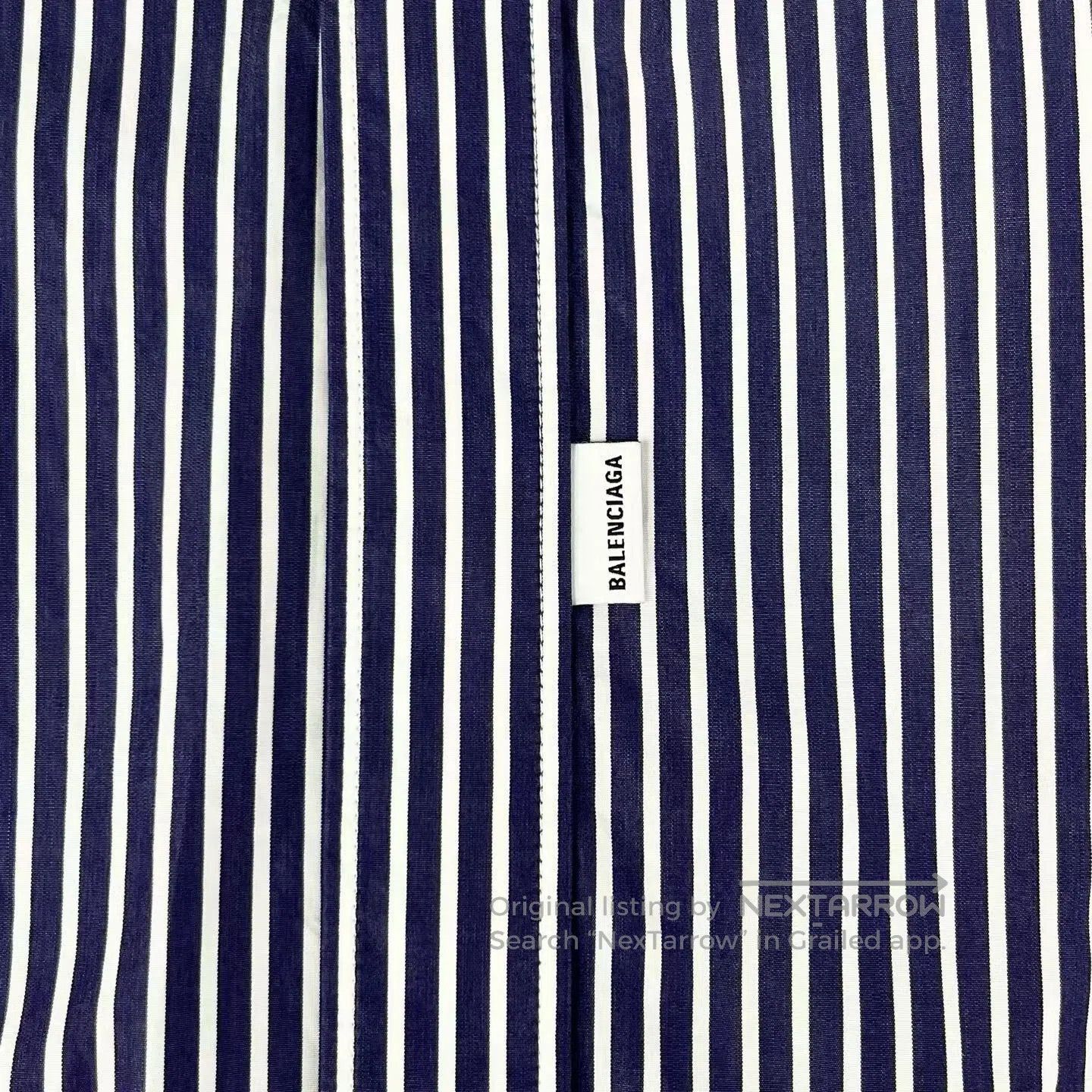 Balenciaga Balenciaga Showpiece Blue Stripe Shirt Coat. Size XS / US 0-2 / IT 36-38 - 6 Thumbnail