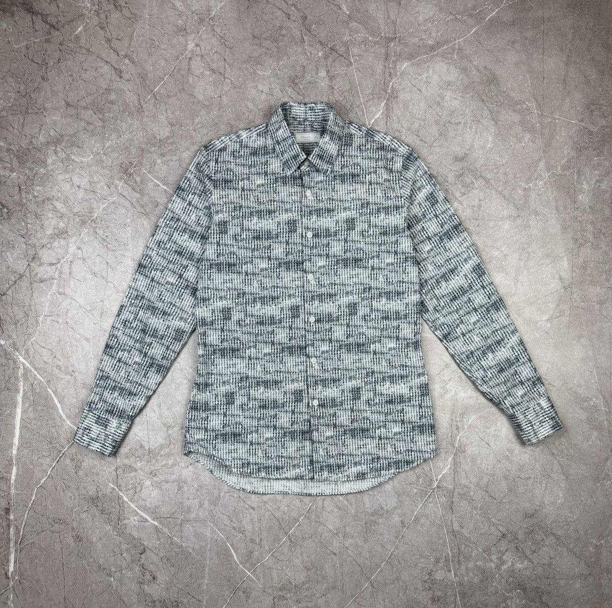 Prada Prada 2020 Abstract Micro-Dot Printed Shirt Size US M / EU 48-50 / 2 - 1 Thumbnail