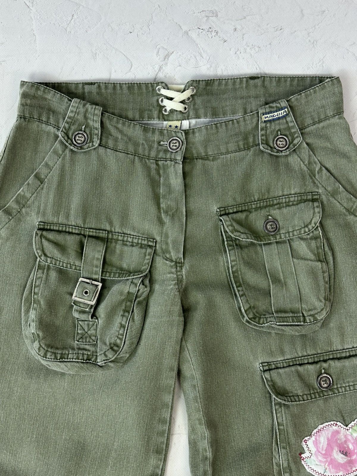 If Six Was Nine Vintage Cargo Khaki Flared Pants Size 28" / US 6 / IT 42 - 7 Thumbnail