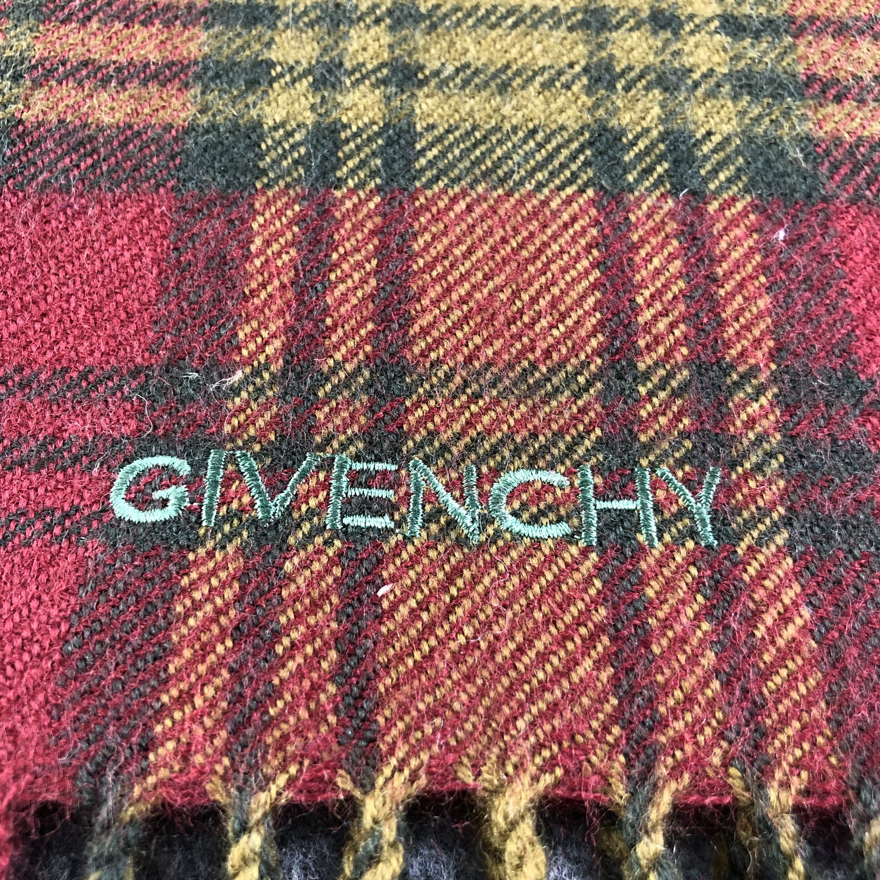 Givenchy Givenchy Tartan Wool Scarf Muffler V1072 Size ONE SIZE - 4 Thumbnail