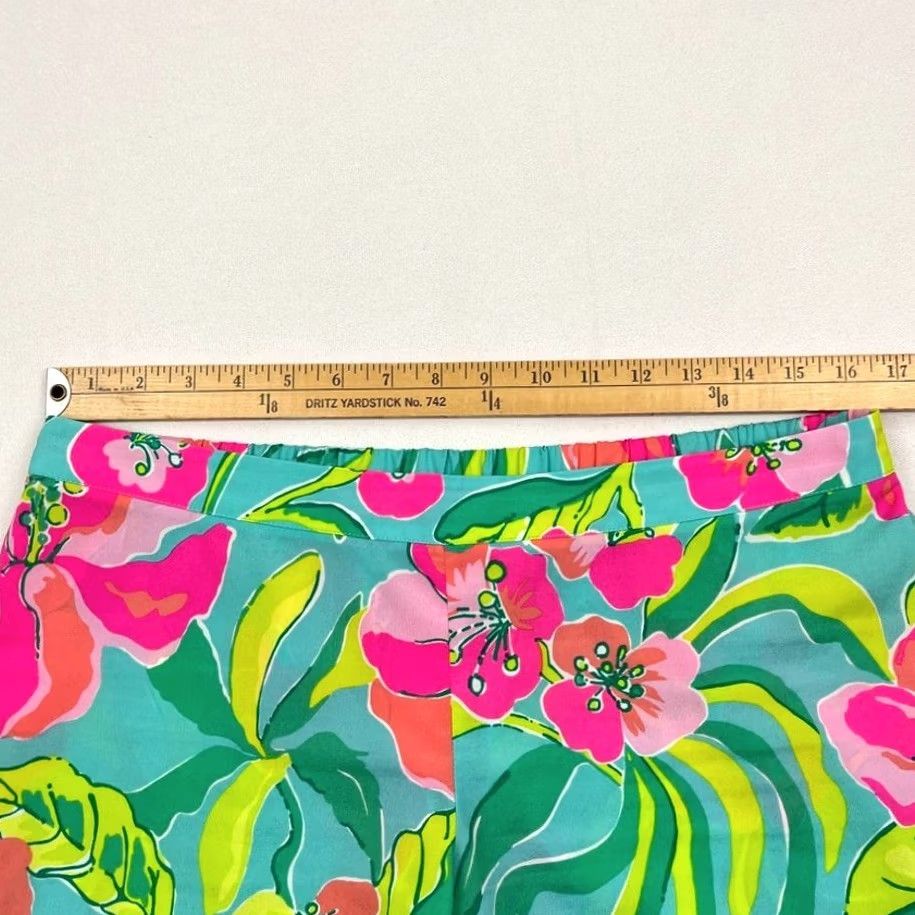 Lilly Pulitzer Lilly Pulitzer Middleton Palazzo Pants Womens L W34 I34 Floral Tropical Wide-Leg Front Flat Front Dress Pants Vintage? No Size 36" / US 14 / IT 50 - 3 Thumbnail