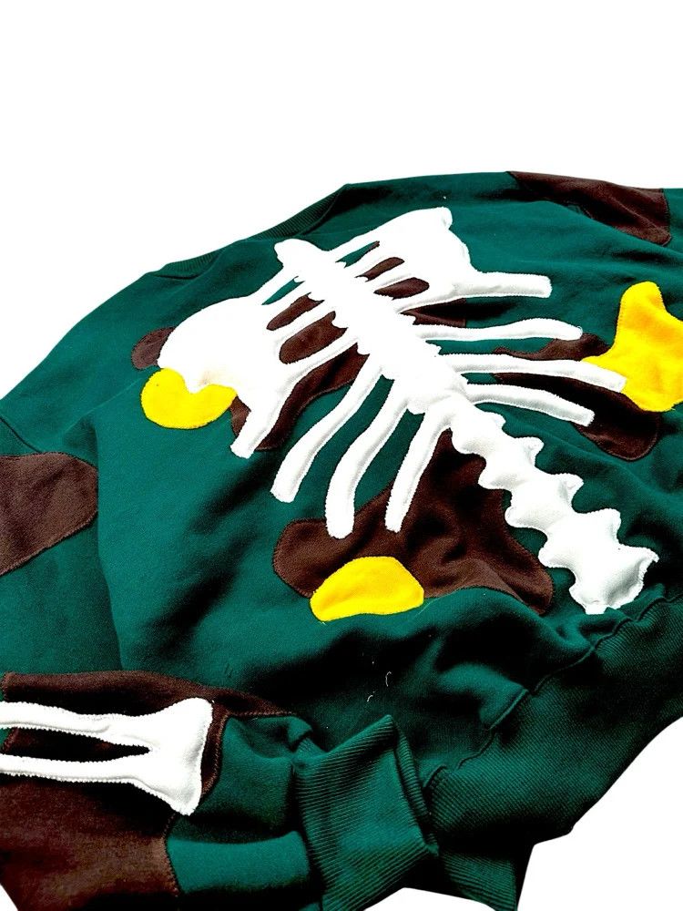 Japanese Brand Reworked 1 of 1 Toxic Ribcage 3D Puff Sweatshirt Size XL Size US XL / EU 56 / 4 - 2 Thumbnail