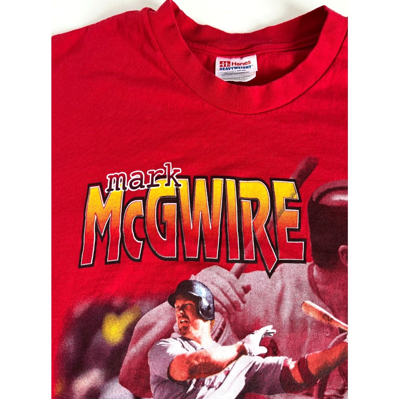 Hanes VINTAGE Men's 90s MLB St. Louis Cardinals T-Shirt Sz L Hanes Red Baseball Mark McGwire Size US L / EU 52-54 / 3 - 7 Thumbnail