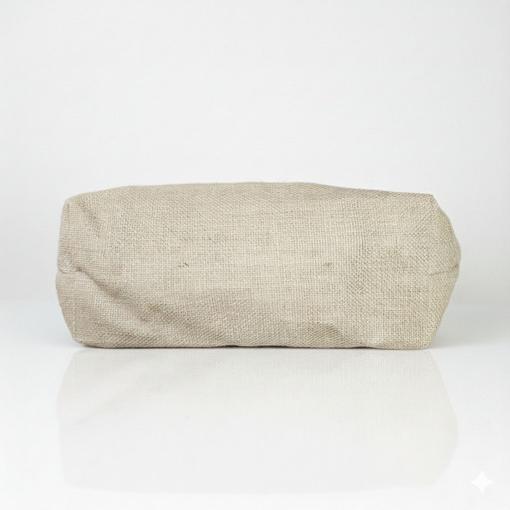 Other Miztique 15x14x6" Tote Bag Cotton Burlap Double Handle Pink Size ONE SIZE - 6 Thumbnail