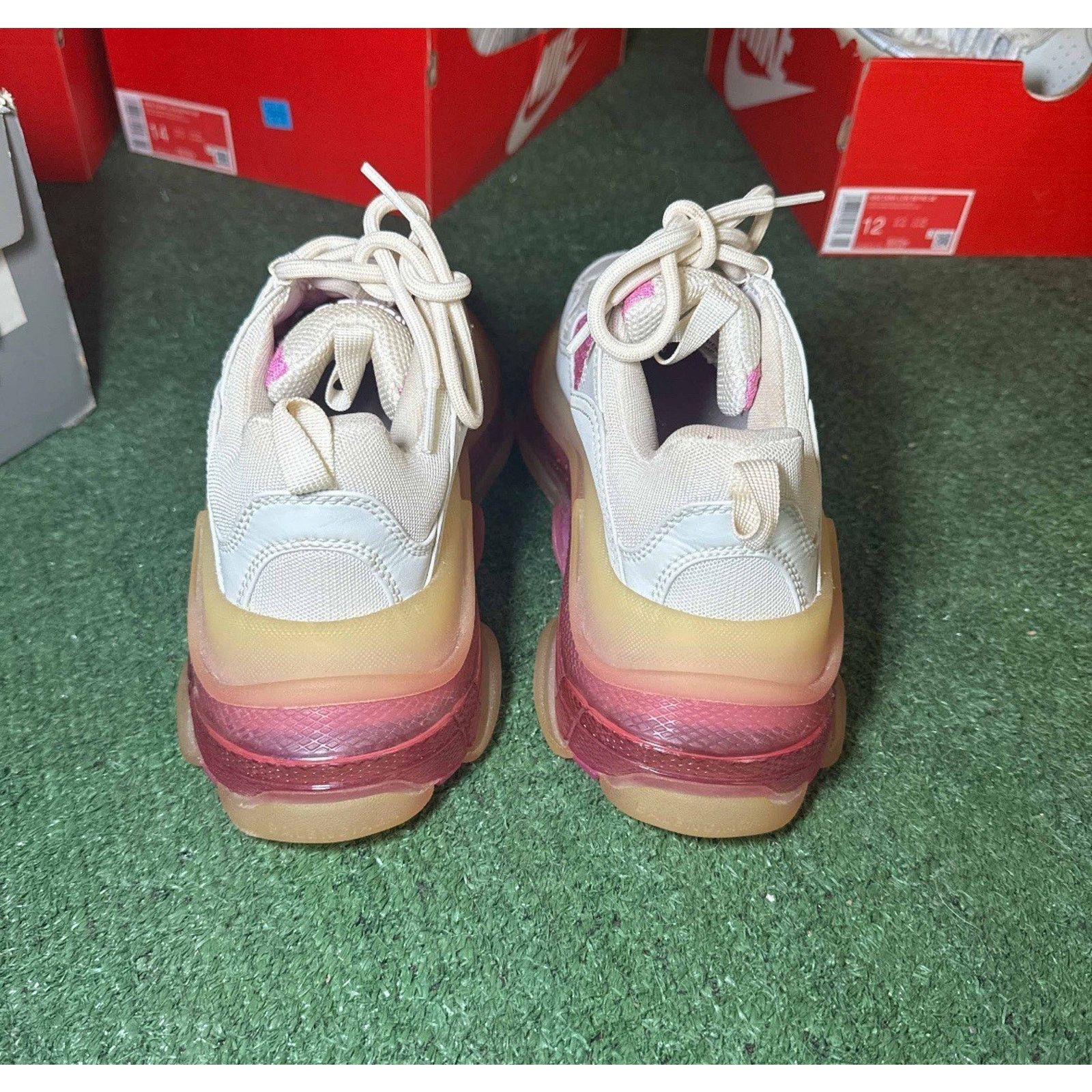 Balenciaga Balenciaga Triple S Clear Sole Trainer White Pink W Size US 9 / IT 39 - 6 Thumbnail