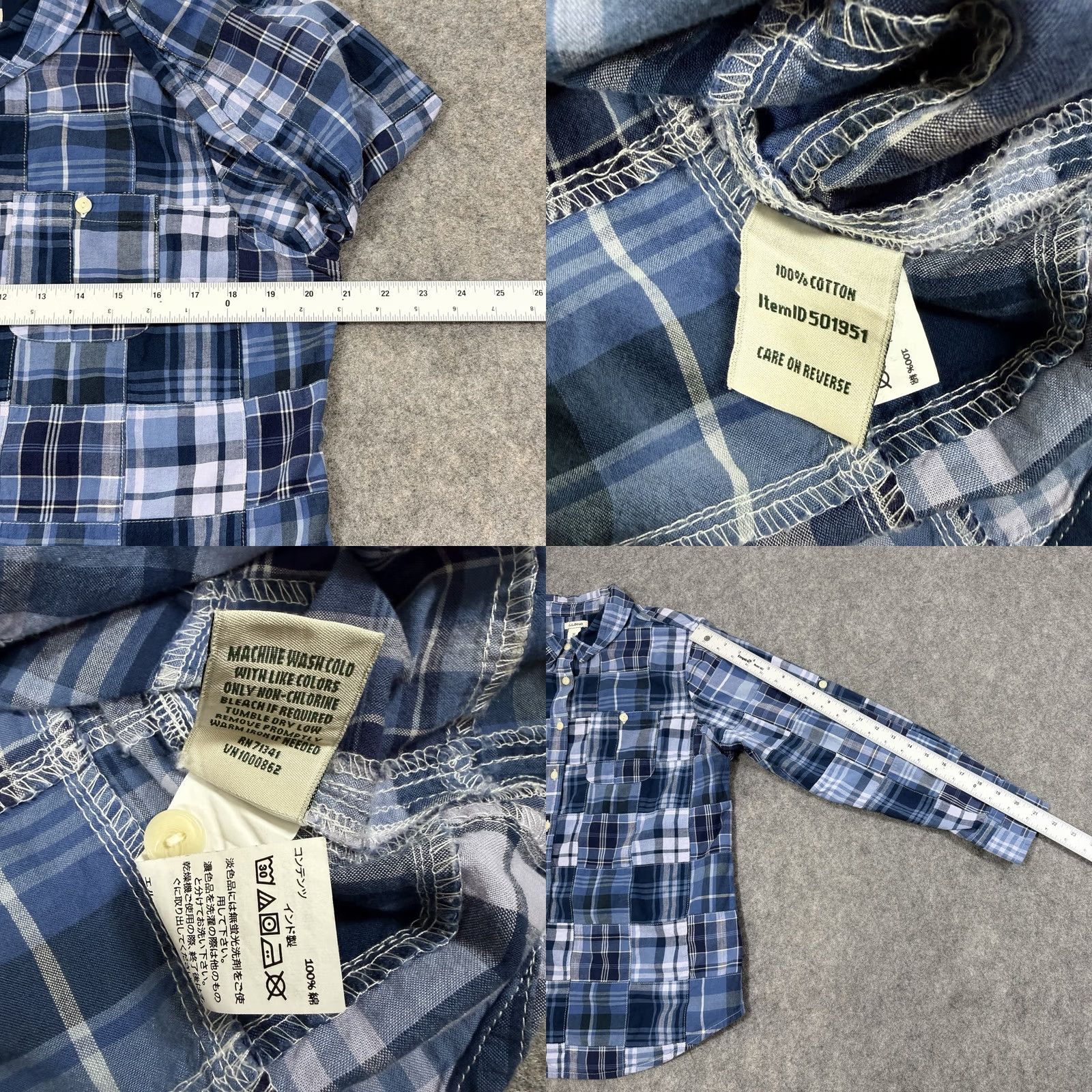 Vintage LL Bean Quilted Patches Button-Up Long Sleeve Shirt Blue Women's Size Medium Size M / US 6-8 / IT 42-44 - 9 Thumbnail