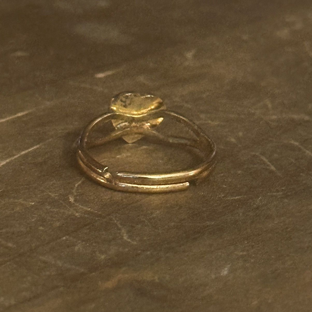 Vintage Vintage letter N heart shaped adjustable ring Size ONE SIZE - 5 Thumbnail