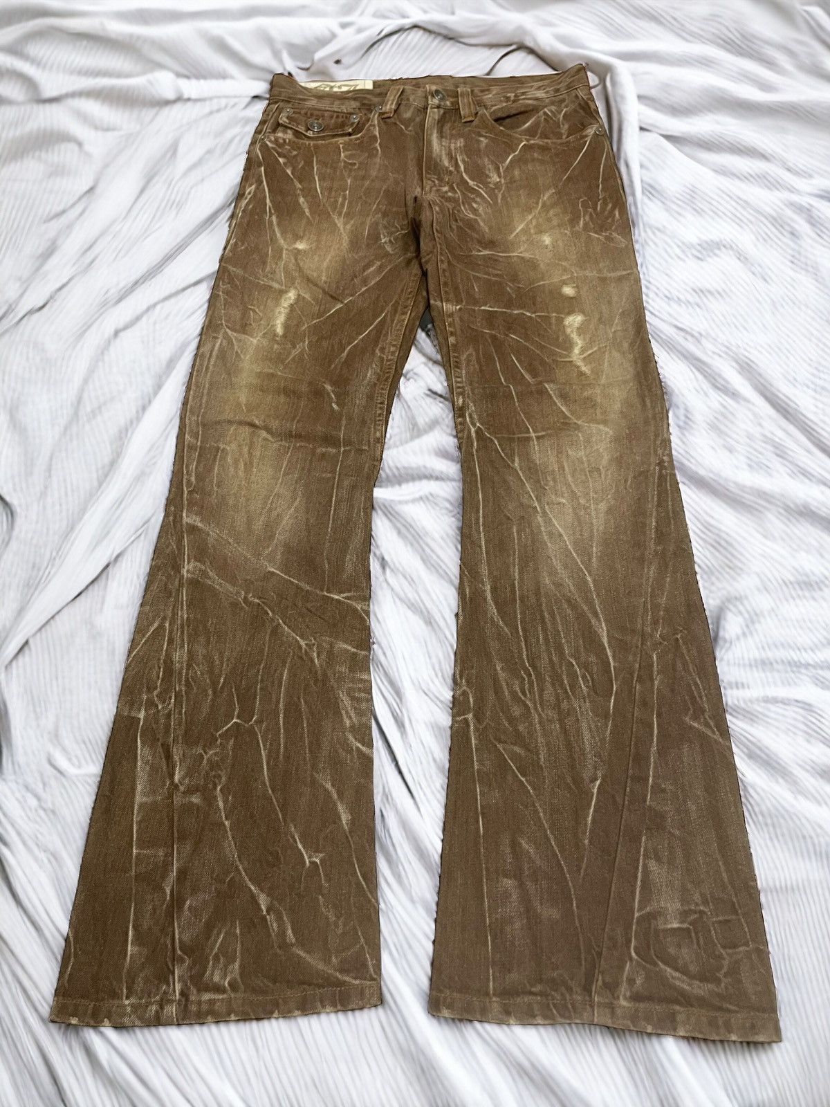 If Six Was Nine × Junya Watanabe × KMRii Antfui Japan Max Claw Mark Flared Distressed Jeans Size US 30 / EU 46 - 1 Thumbnail