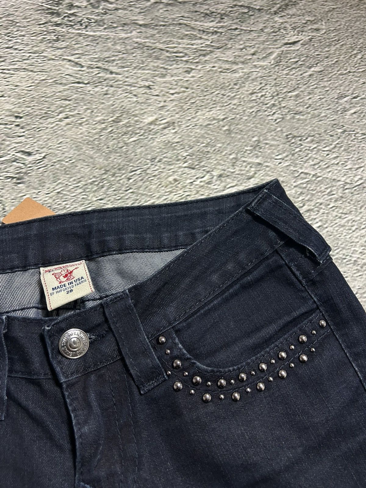 True Religion True Religion black jeans studded Billy flared Y2K Size 28" / US 6 / IT 42 - 6 Thumbnail