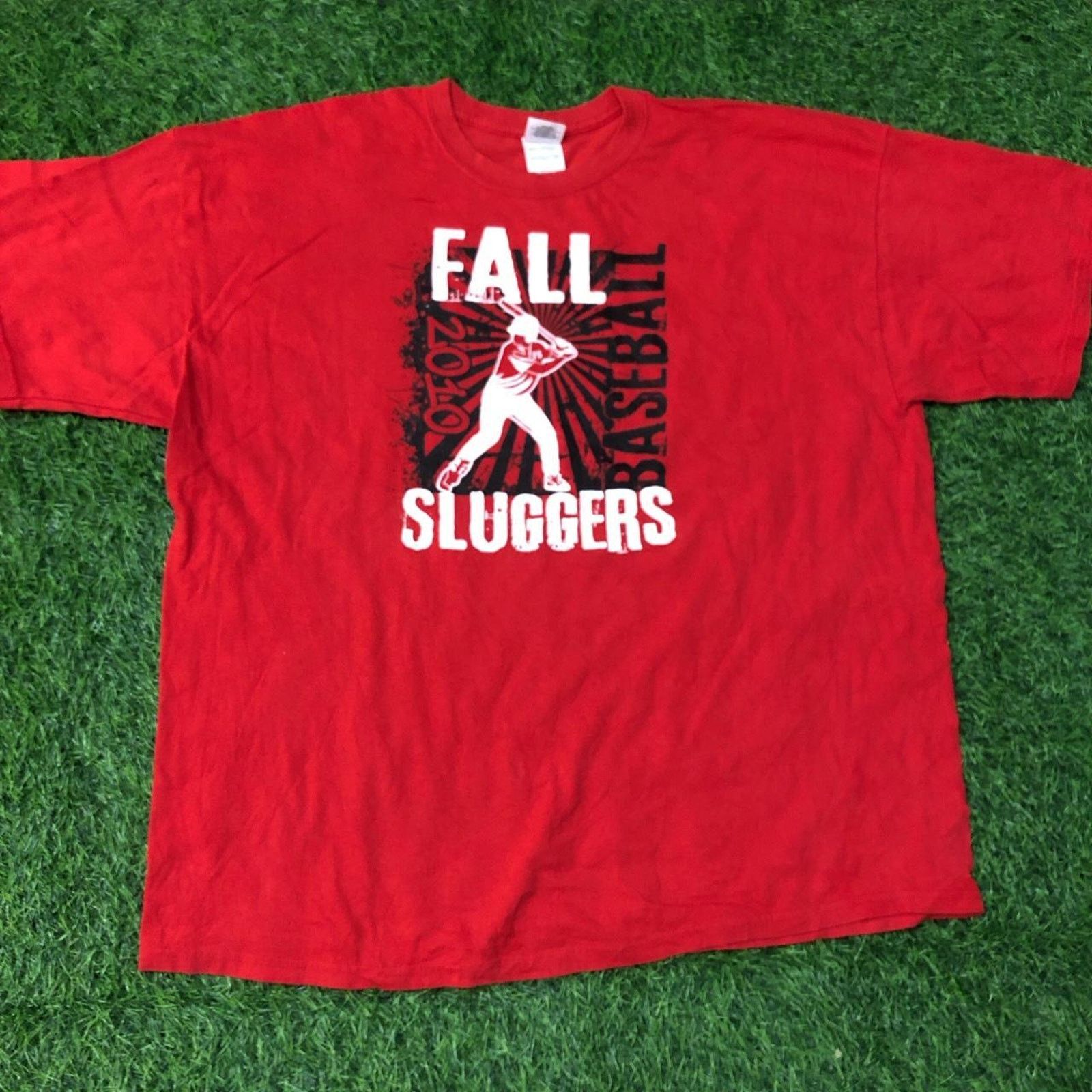 Gildan Vintage Red 2010 Fall Sluggers Baseball Graphic Tee Size US XXL / EU 58 / 5 - 1 Thumbnail