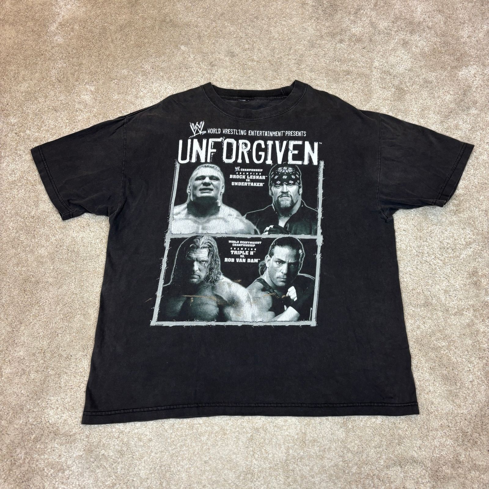 WWE Vintage Unforgiven WWE T Shirt Men's 2XL Undertaker Size US XXL / EU 58 / 5 - 2 Thumbnail