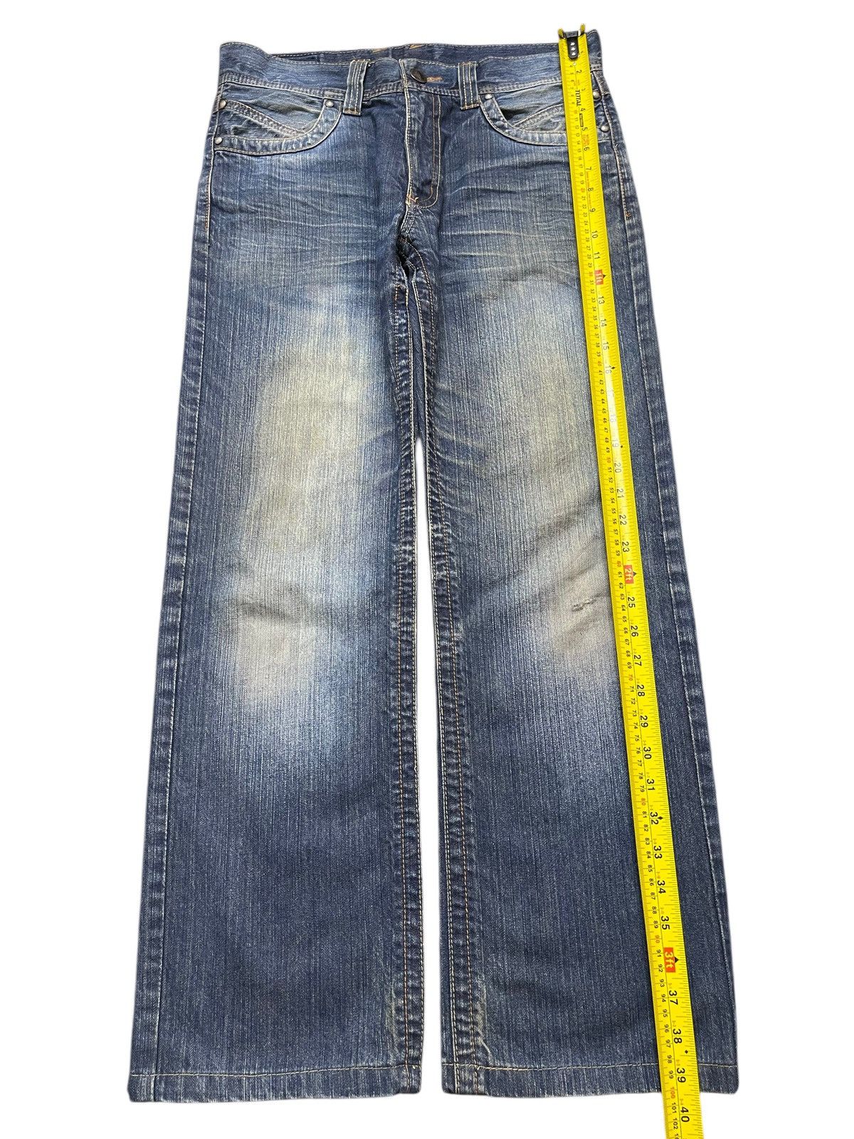 14th Addiction Vintage Japanese Brand Blue Mud Stone Wash Style Loose Jeans Size US 32 / EU 48 - 12 Thumbnail