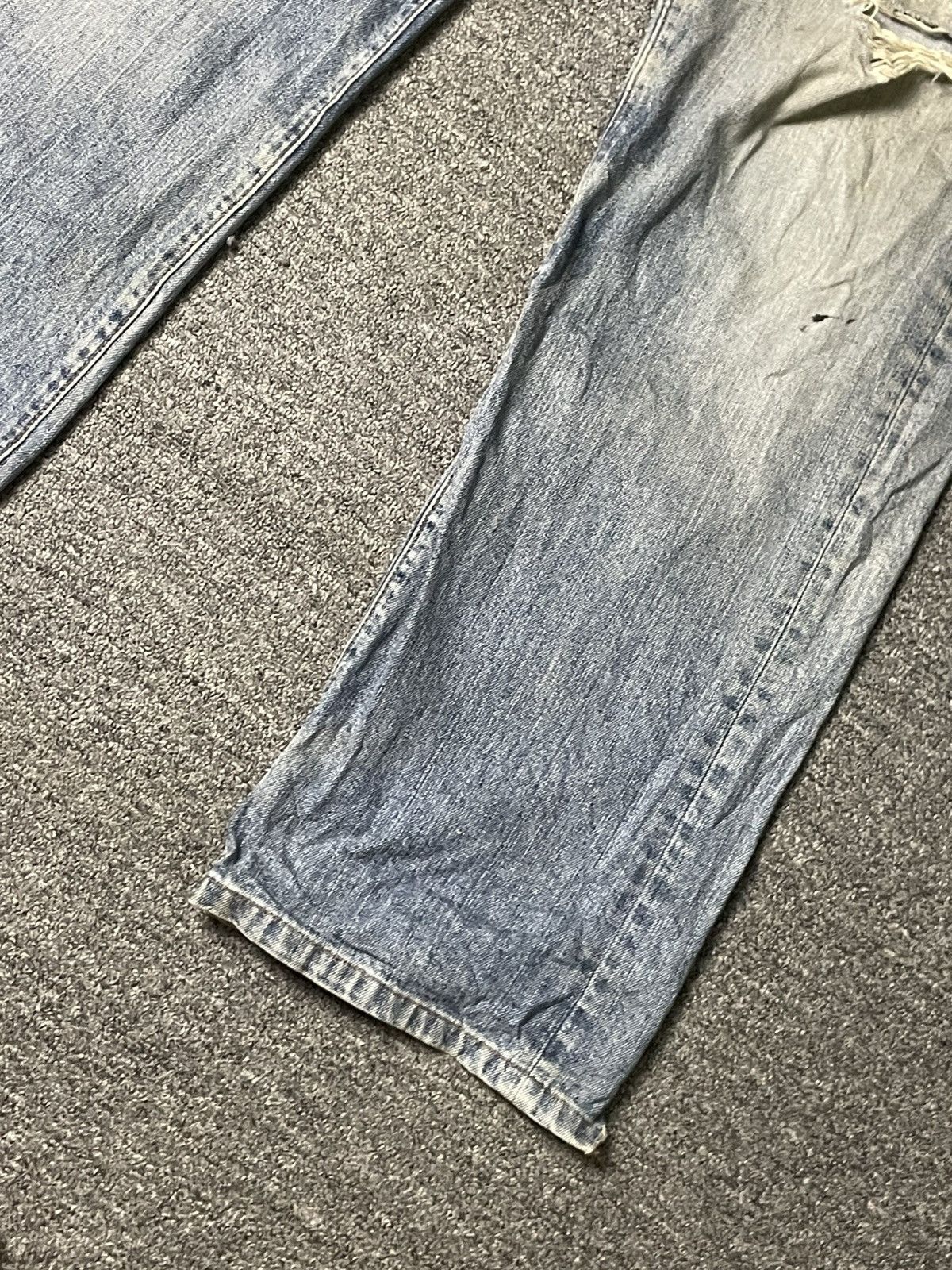 Big John × Vintage Vintage BIG JOHN Straight Cut Ripped Jeans (83) Size US 33 - 5 Thumbnail