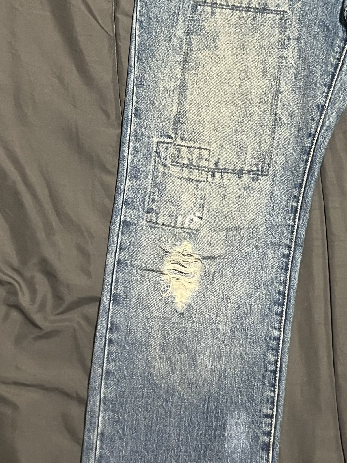 PPFM PPFM Distressed Patchwork Japanese Denim Size US 31 - 3 Thumbnail