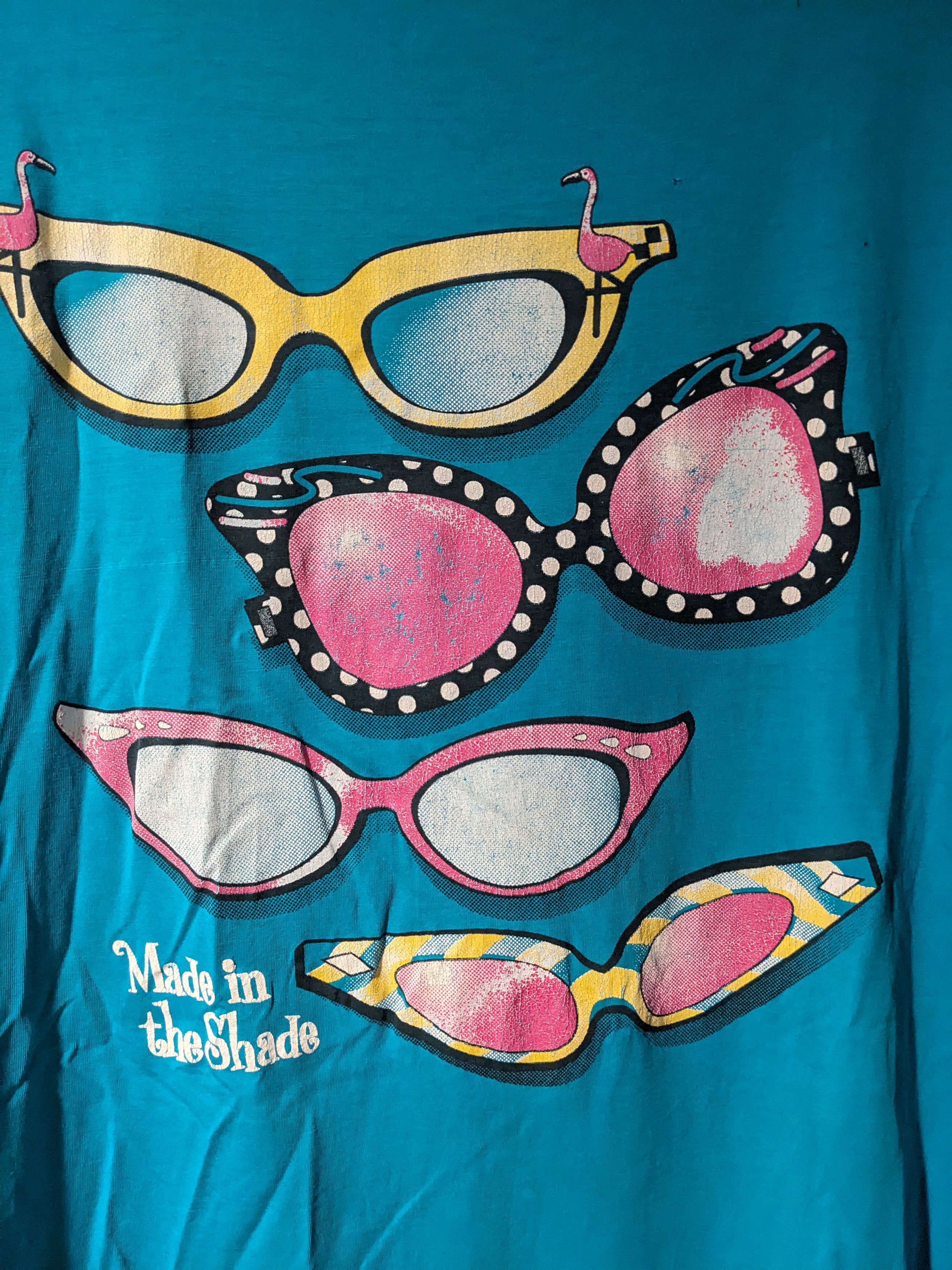 Other Vintage 90s Made in the Shade Sun Glasses Beach T-Shirt Size US XXL / EU 58 / 5 - 2 Thumbnail