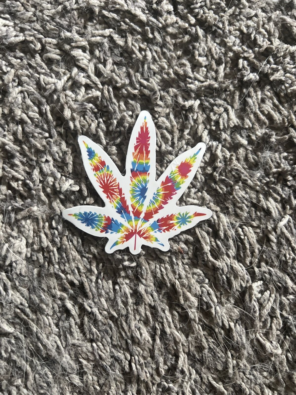 Hypebeast × Vintage Tie-Dye Cannabis Leaf Sticker Size ONE SIZE - 1 Thumbnail