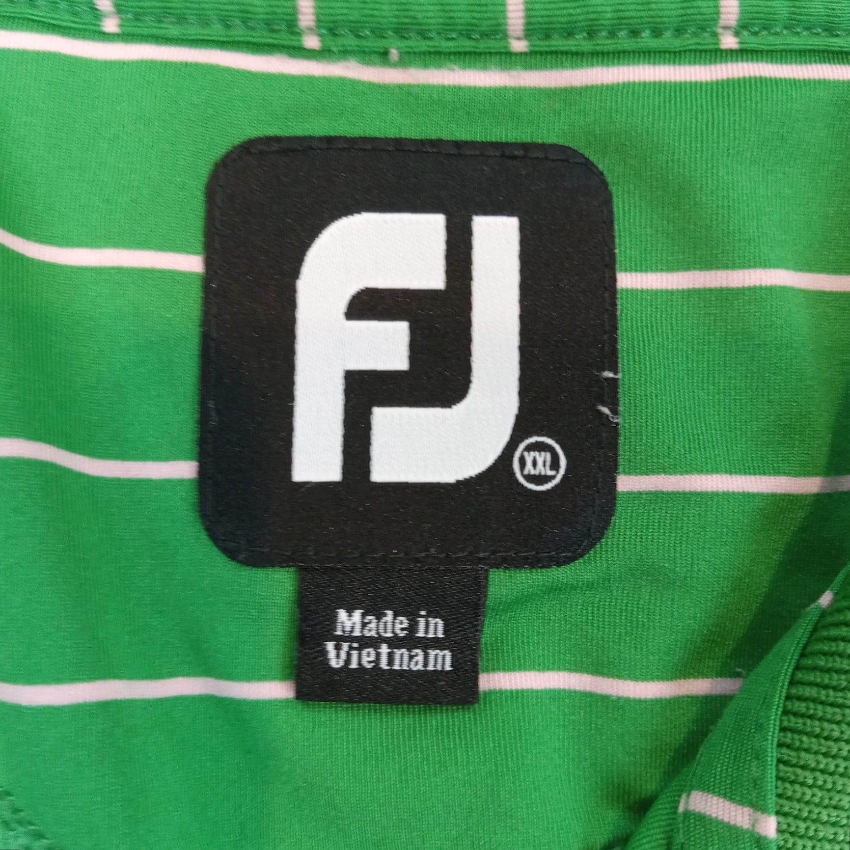 Footjoy Footjoy Polo Shirt Men 2XL XXL Green White Striped Short Sleeve Stretch Casual Polo Size US XXL / EU 58 / 5 - 5 Thumbnail