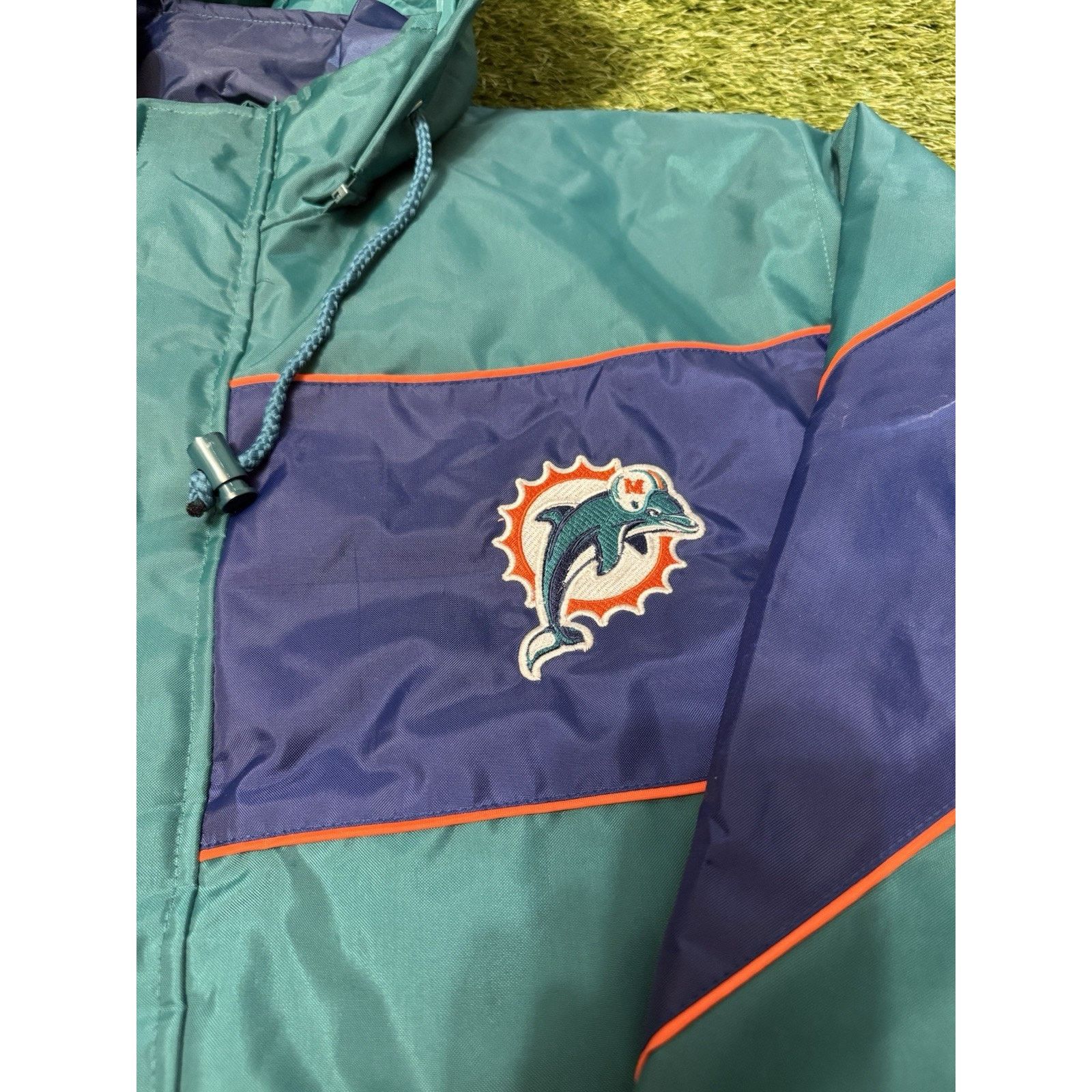 Jeff Hamilton 90s Jeff Hamilton Pro Sport Miami Dolphins Aqua Jacket L Size US L / EU 52-54 / 3 - 3 Thumbnail
