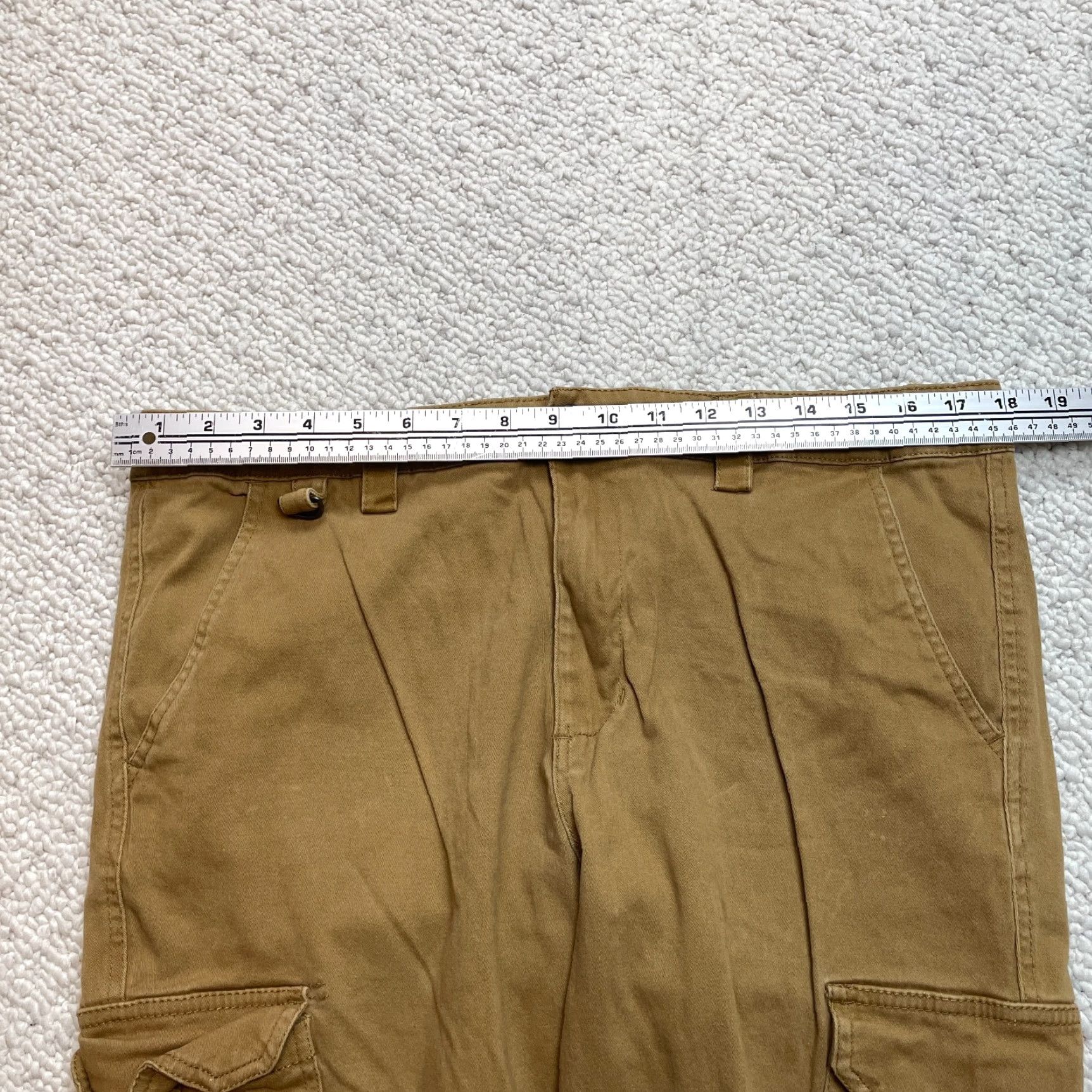 Fashion Nova Fashion Nova Men Cargo Pants Mens 36 Brown Solid Tapered Ankle Cotton 36x29 Size US 36 / EU 52 - 5 Thumbnail