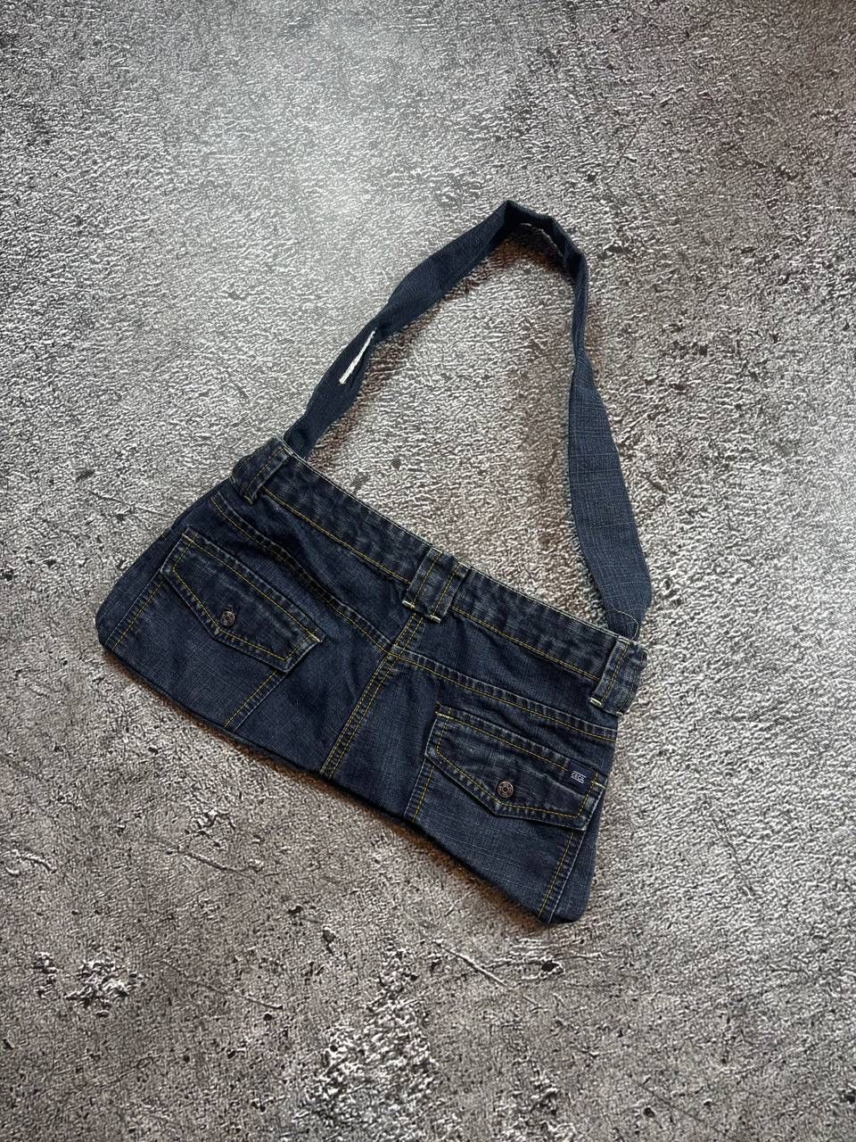 Japanese Brand Vintage Y2K Denim Mini Shoulder Bag Distressed Jeans Purse Size ONE SIZE - 14 Thumbnail
