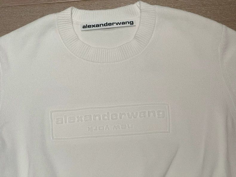 Alexander Wang Alexander Wang White Short Sleeve Crop Top- Size S / US 4 / IT 40 - 1 Thumbnail