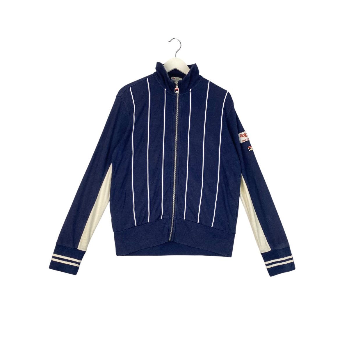 Vintage Vintage Fila Full Zip Embroidered Blue Sweatshirt Size US M / EU 48-50 / 2 - 1 Thumbnail