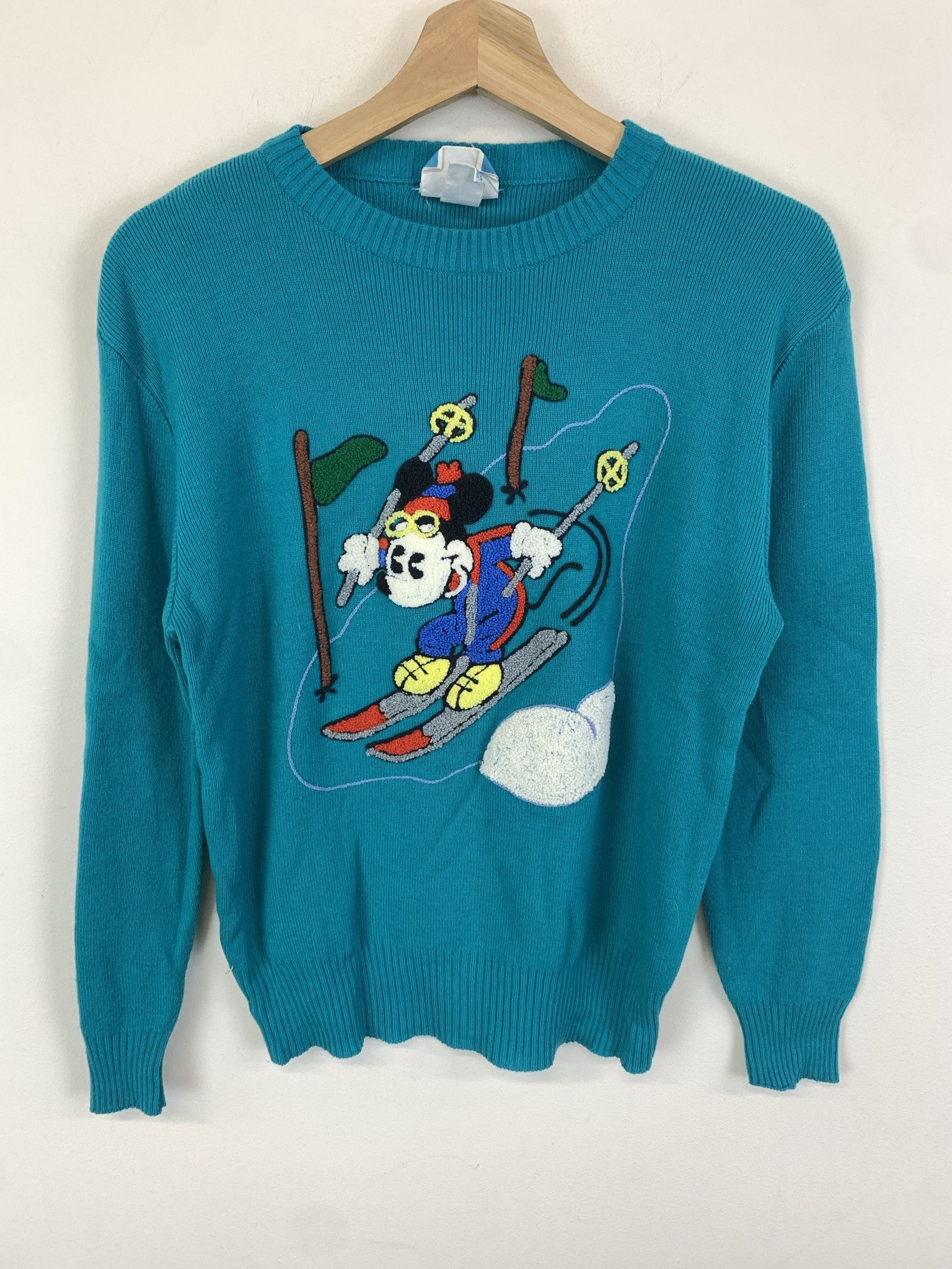 90s Knit sale Mickey Mouse Cardigan