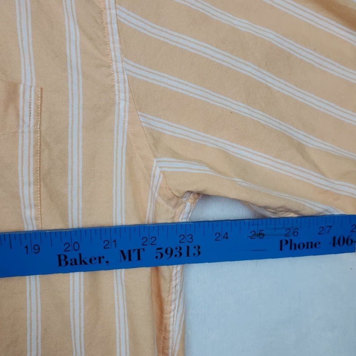 Tommy Hilfiger VINTAGE Tommy Hilfiger Shirt Mens L Orange Striped Long Sleeve Retro Dress Shirt Size 42R - 5 Thumbnail