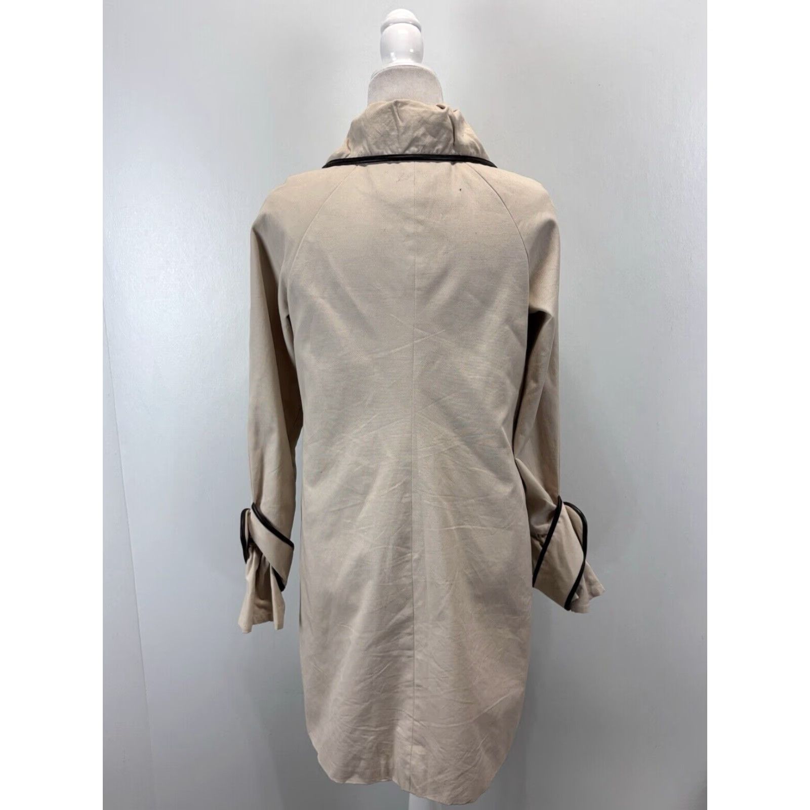 BB Dakota VINTAGE BB Dakota Tan Cotton Jacket Womens Large Retro Classic Button Overcoat Size L / US 10 / IT 46 - 3 Thumbnail