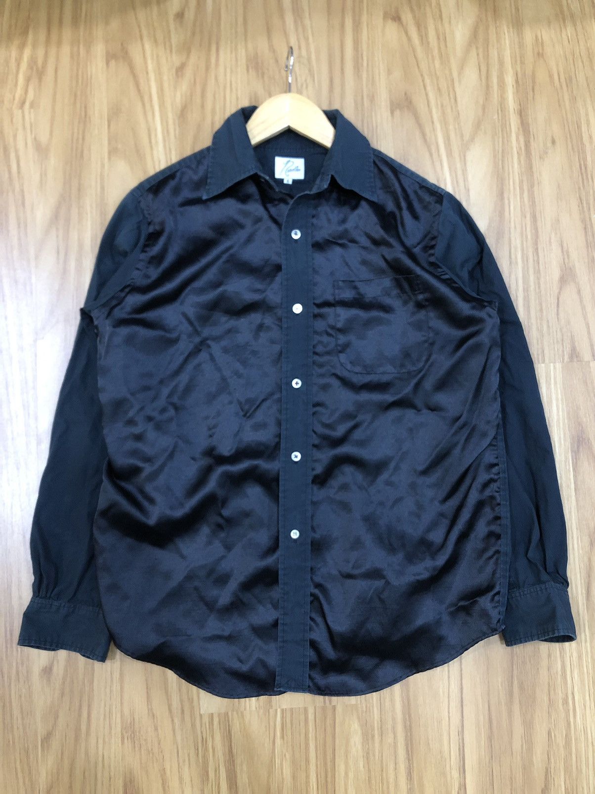 Needles Needles Rebuild Black Half Satin Button Up Shirt Size US S / EU 44-46 / 1 - 16 Thumbnail