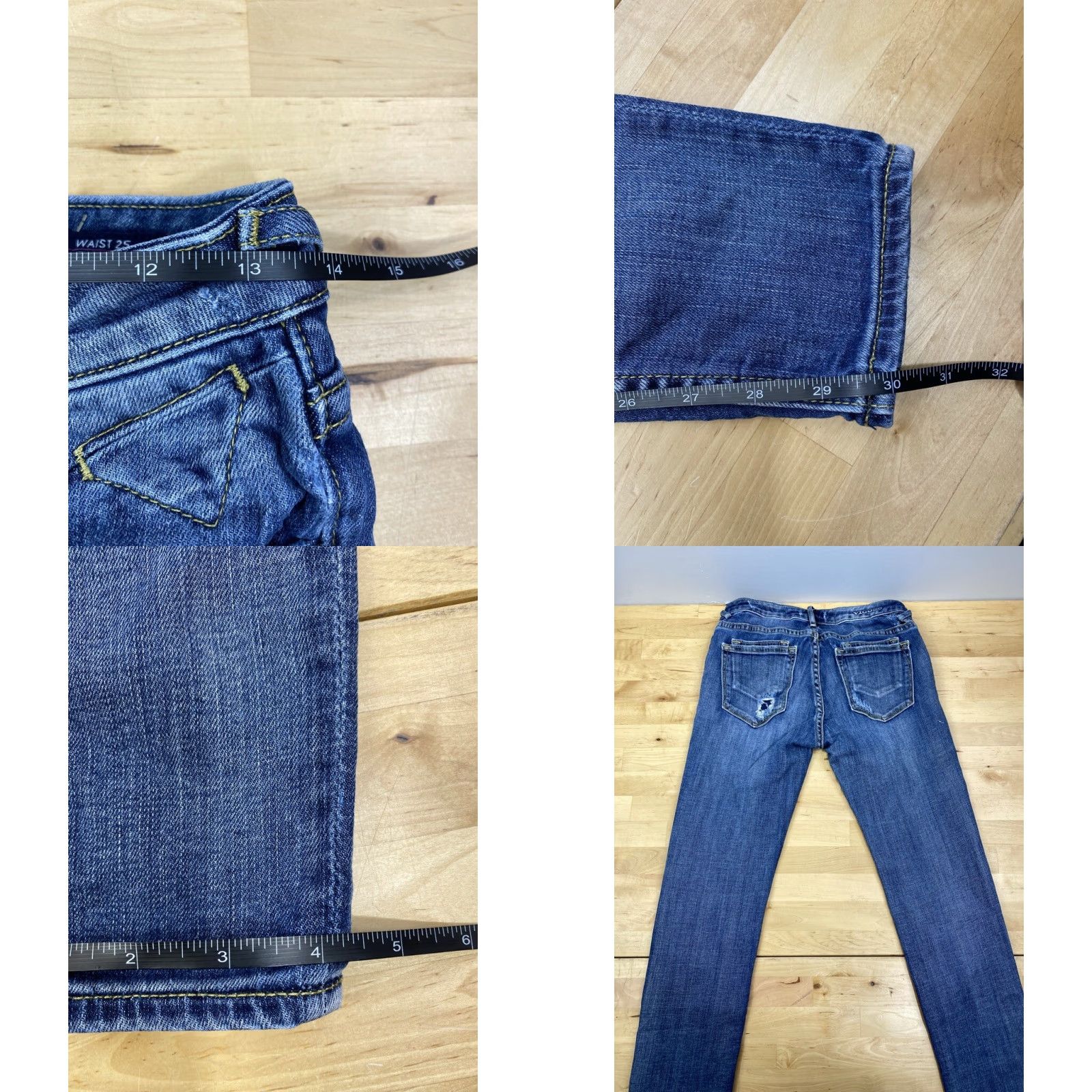 Vintage Womens Vigoss Dublin Denim Skinny Jeans 25x31 Blue Jeans Slim Skinny Denim 25 Womens Size 42" / US 20 - 8 Thumbnail