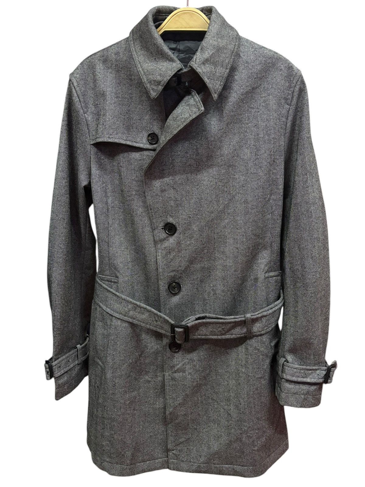 Barneys New York × Vintage Vintage Barneys New York Wool Belted Trench Coat Size US S / EU 44-46 / 1 - 1 Thumbnail