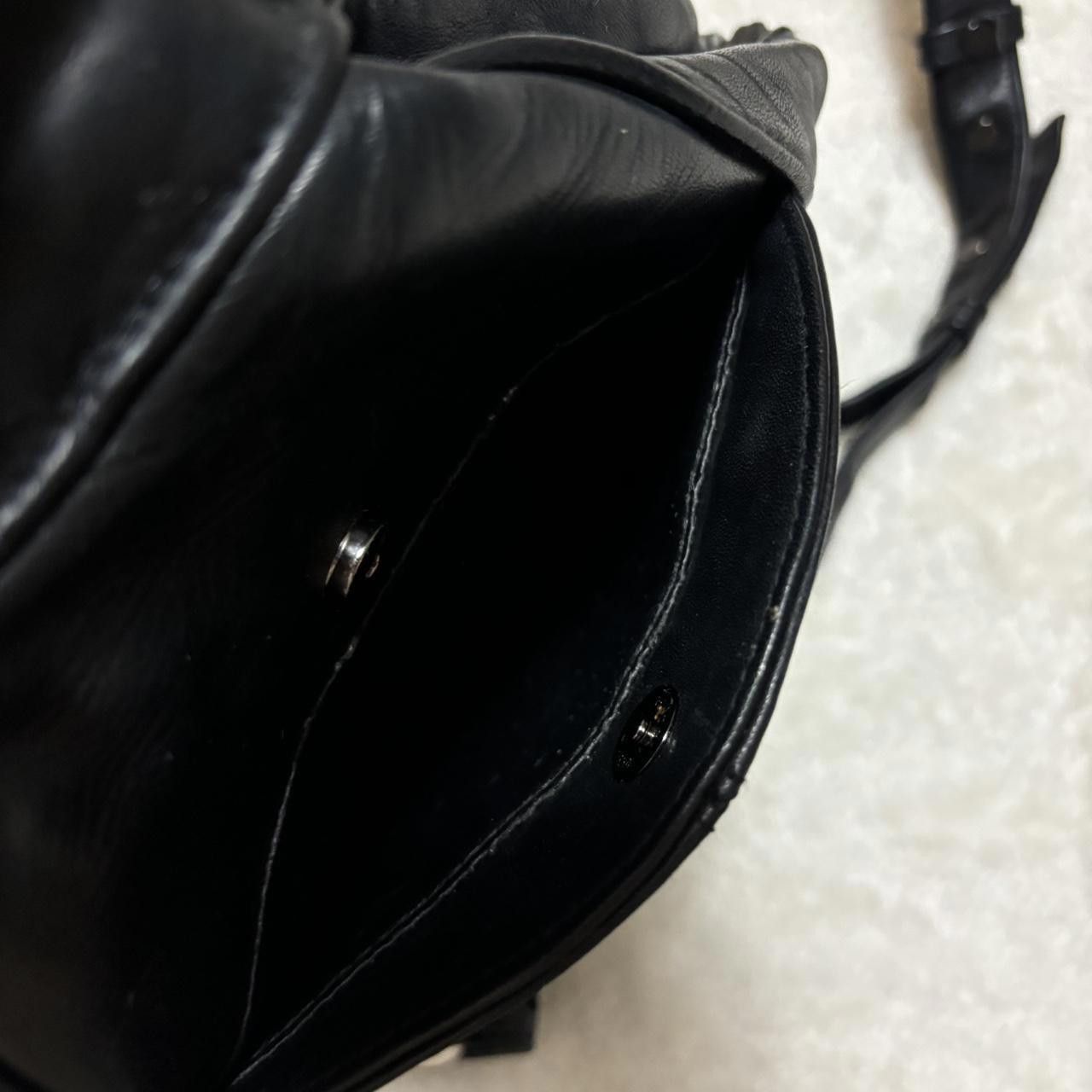 Designer Vintage Y2k Perlina Black Leather Bag Backpack Size ONE SIZE - 7 Thumbnail