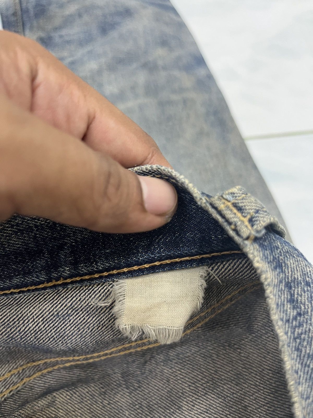 Sugar Cane 🔥🔥🔥RARE VTG SUGAR CANE DISTRESSED SELVEDGE DENIM Size US 29 - 16 Thumbnail