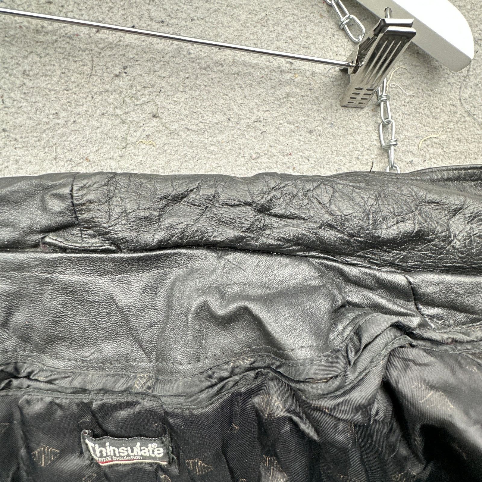 Other VTG Bermans Thinsulate Leather Moto Jacket Large Long Rider Size US L / EU 52-54 / 3 - 12 Thumbnail