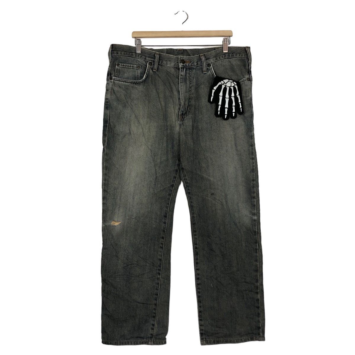 Japanese Brand 🔥90’s Vintage Edwin Distressed Denim Jeans Blue Tag Japan Size US 40 / EU 56 - 2 Thumbnail