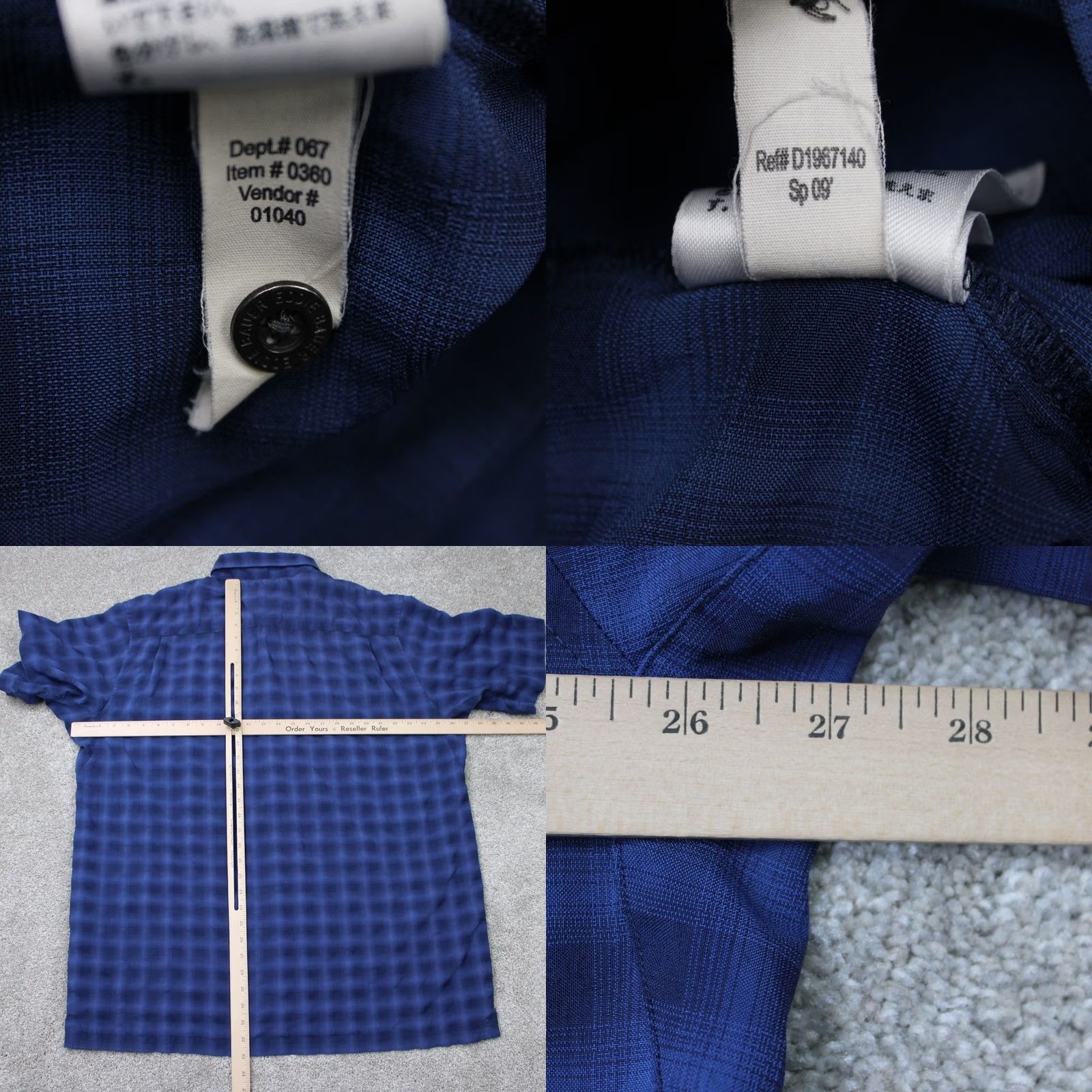 Eddie Bauer Eddie Bauer Shirt Men XL Tall XLT Blue Plaid Button-Up Short Sleeve Travel Workwear Casual Size US XL / EU 56 / 4 - 8 Thumbnail
