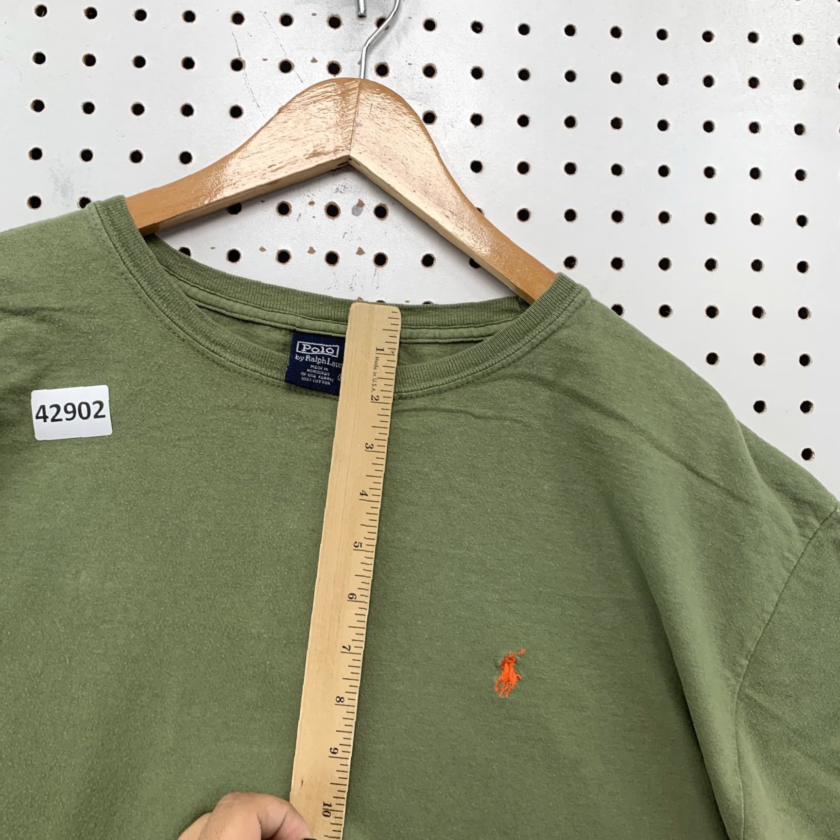 Polo Ralph Lauren VINTAGE Polo Ralph Lauren Shirt Mens XL Green Orange Pony Preppy Short Sleeve Size US XL / EU 56 / 4 - 5 Thumbnail