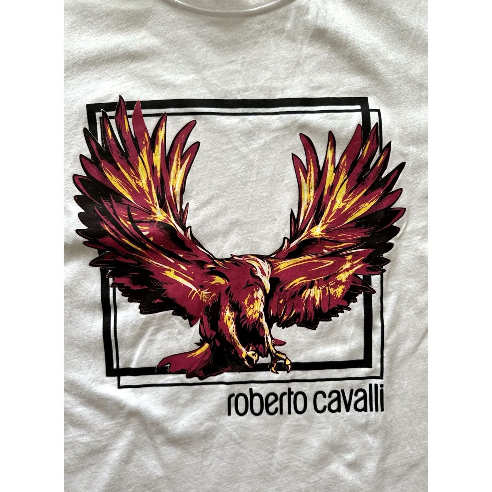 Roberto Cavalli Roberto Cavalli T-Shirt Men’s Size XXL White Graphic RARE Phoenix 21.25x29.5 Size US XXL / EU 58 / 5 - 2 Thumbnail
