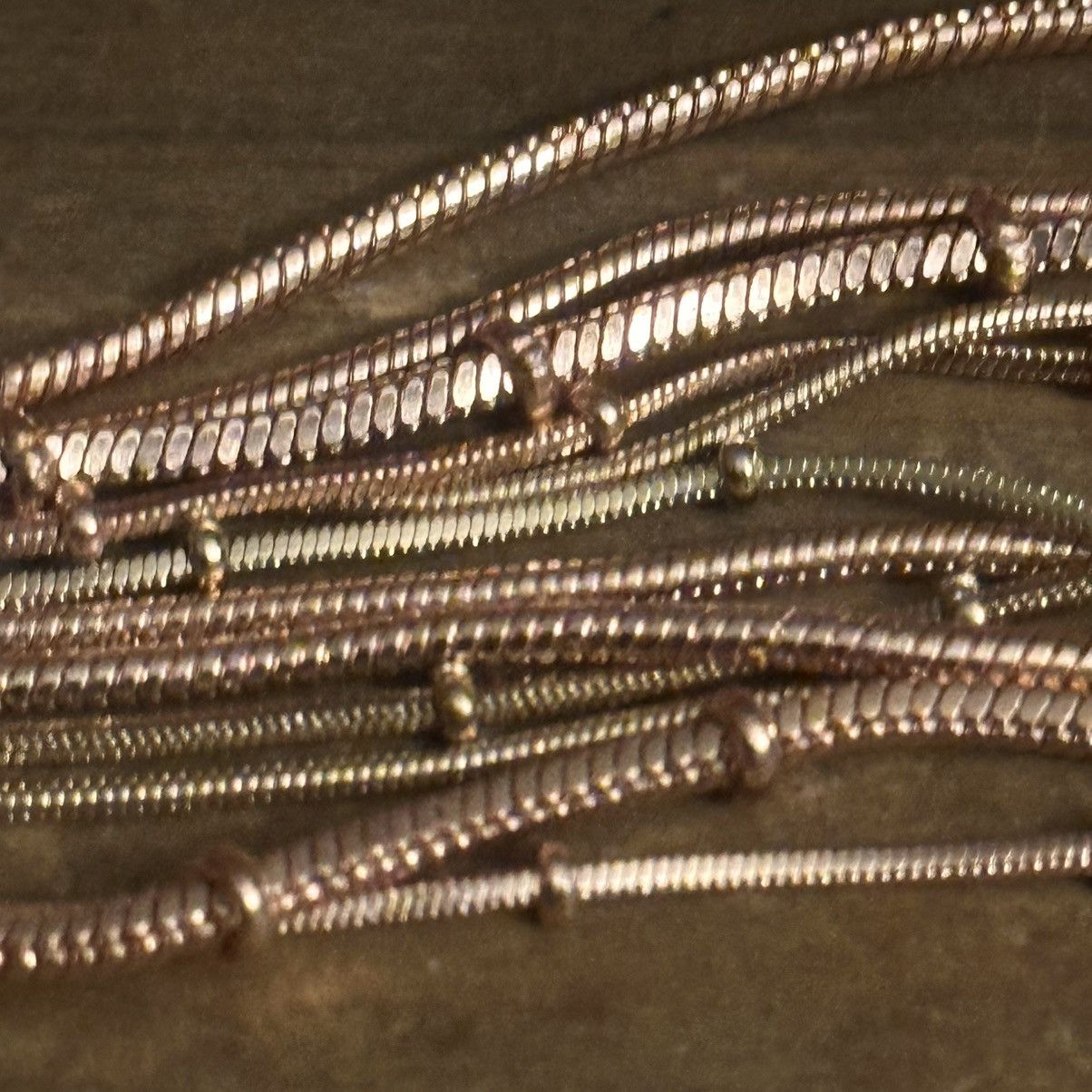 Other Two tone rose gold multi strand adjustable necklace Size ONE SIZE - 4 Thumbnail