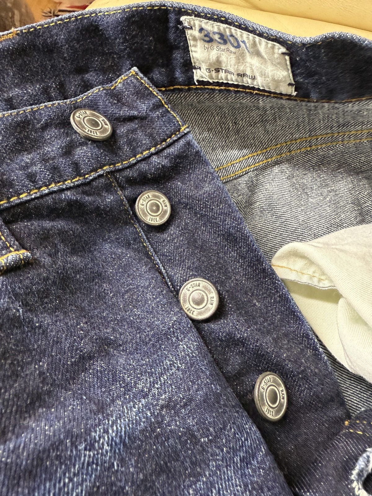 G-Star G Star Raw 3301 Denim Jeans Indigo Blue Size US 32 / EU 48 - 19 Thumbnail