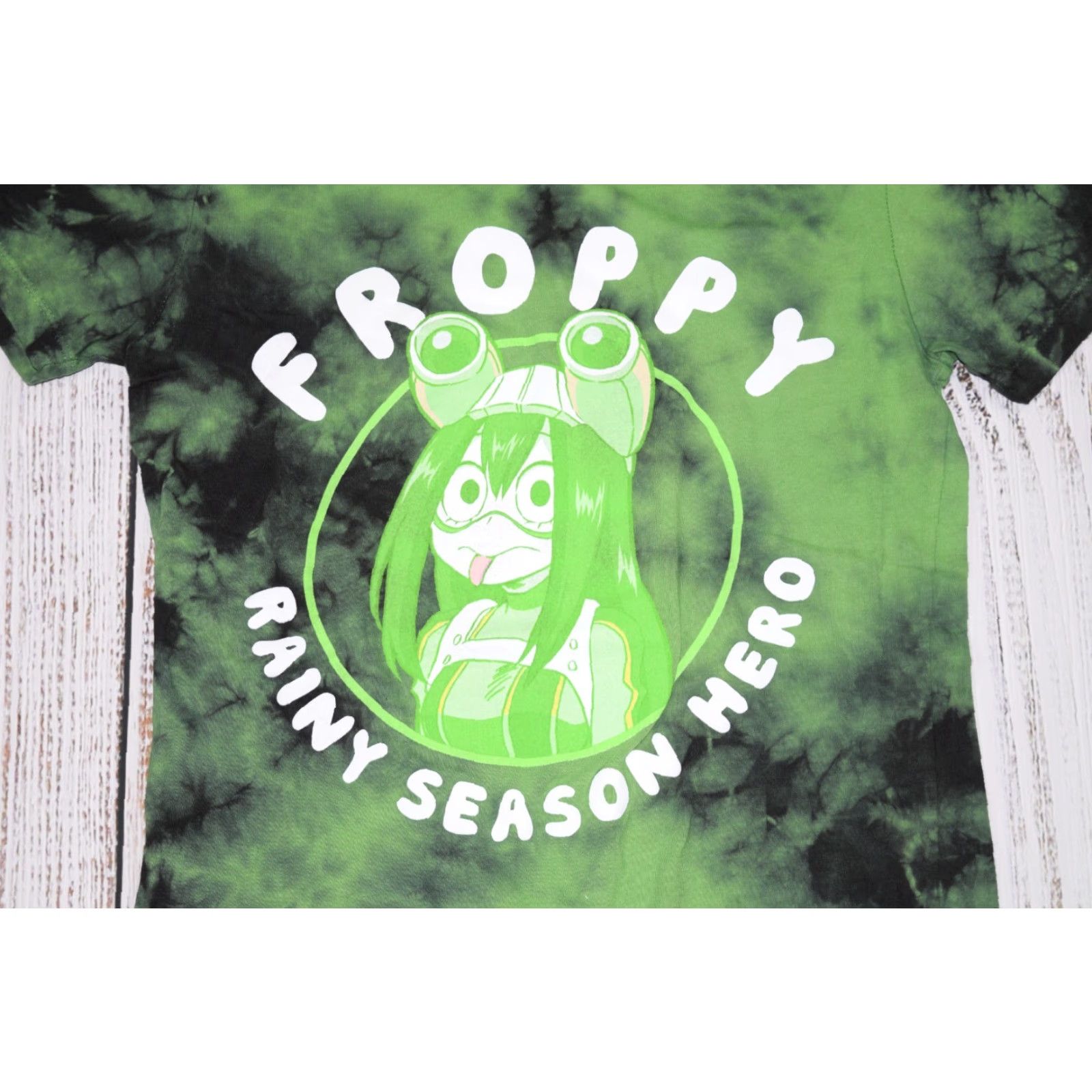 Vintage Funimation My Hero Academia Froppy Tie Dye Tee Shirt Women Medium Green Anime Womens Size 32" / US 10 / IT 46 - 2 Thumbnail