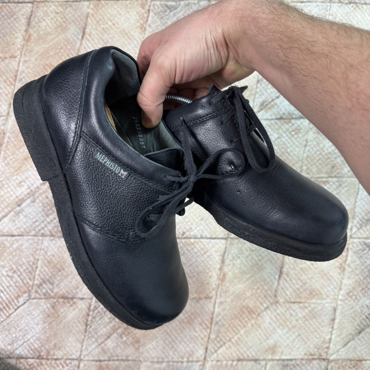 Genuine Leather × Mephisto Mephisto Leather Derby Black Shoes High Quality Casual Hype Size US 7 / EU 40 - 15 Thumbnail