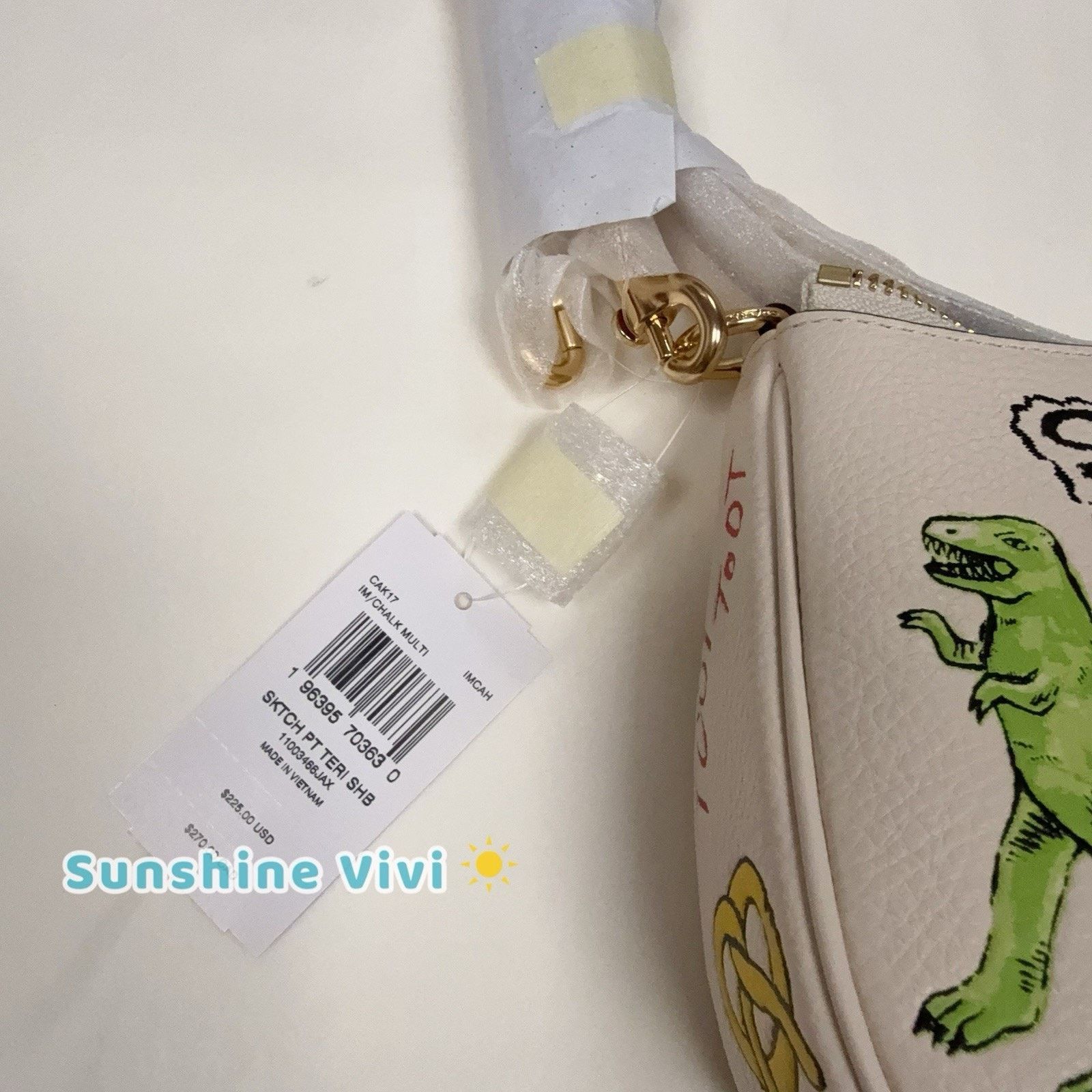 Coach NWT Coach Sketch Teri Shoulder Crossbody Handbag CAK17 Chalk Size ONE SIZE - 4 Thumbnail