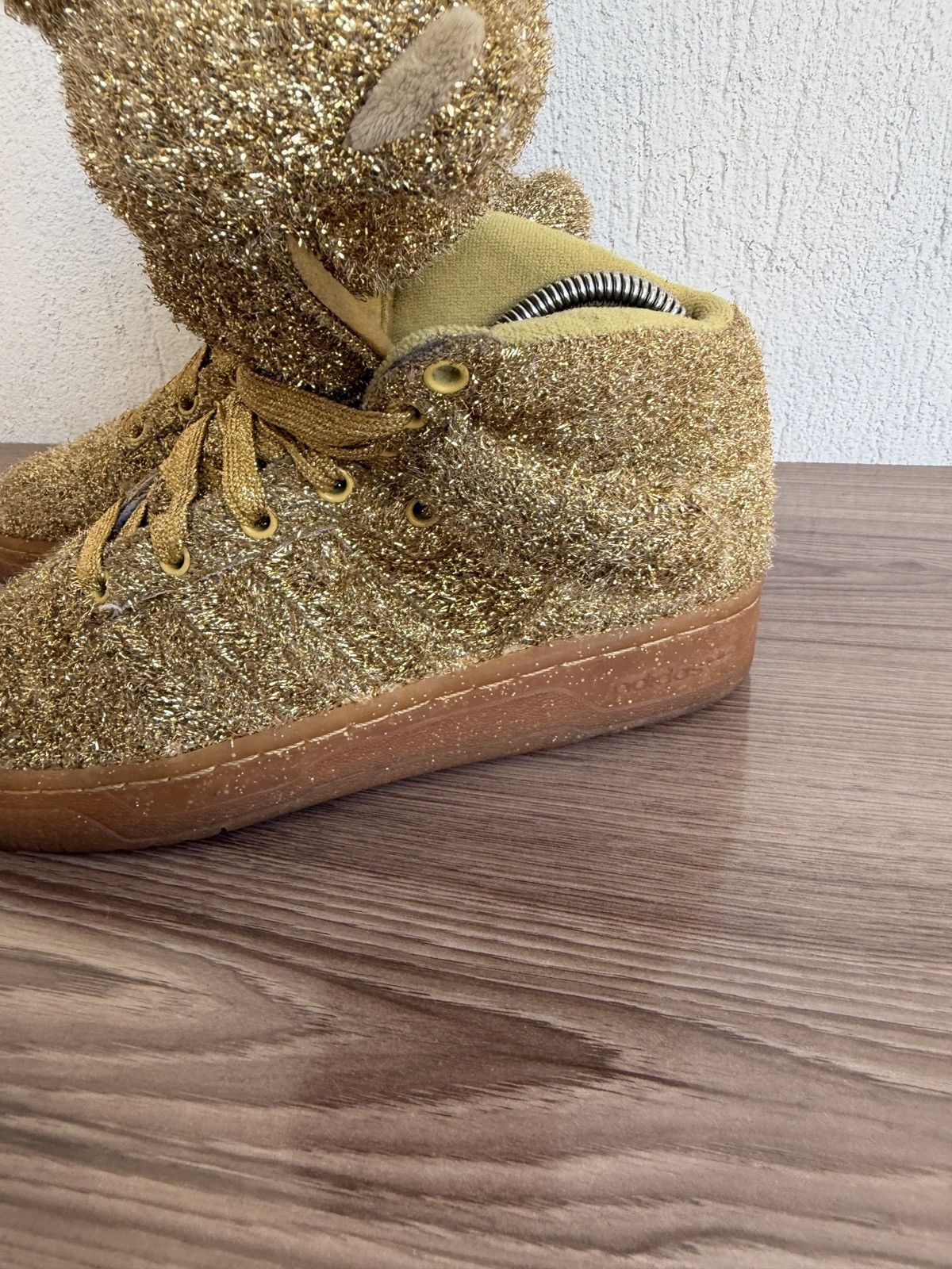 Adidas × Jeremy Scott Teddy bear glitter sneakers Size US 6 / IT 36 - 7 Thumbnail