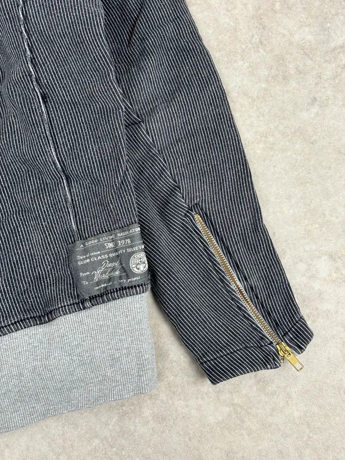 Diesel 2000s Diesel Grey Striped Cozy Zip-up Hoodie Size US L / EU 52-54 / 3 - 8 Thumbnail