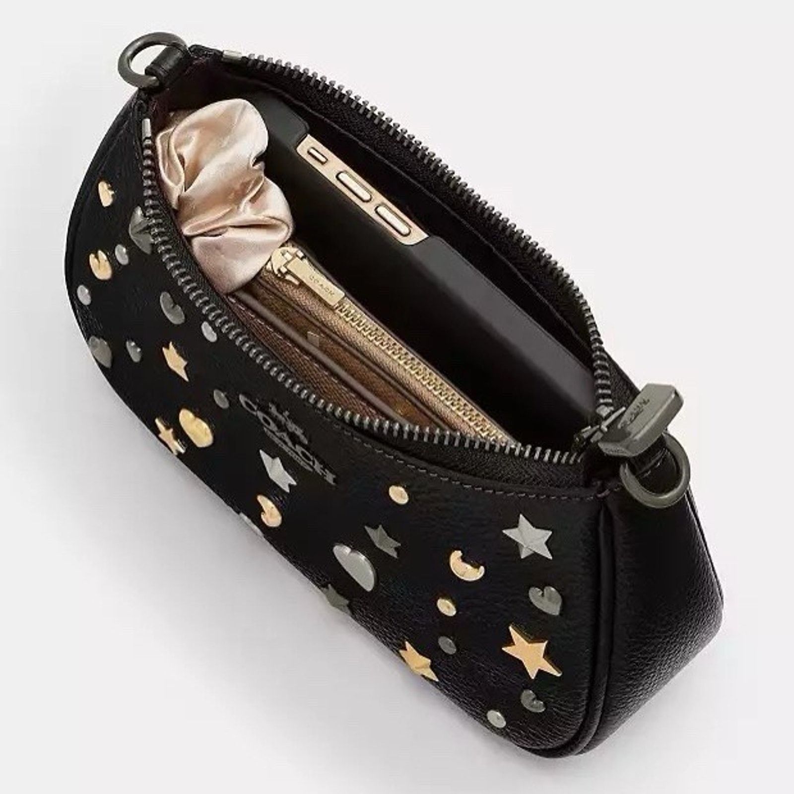 Coach NWT Coach Teri Mini Crossbody Bag Rivets CCE44 Black Size ONE SIZE - 11 Thumbnail