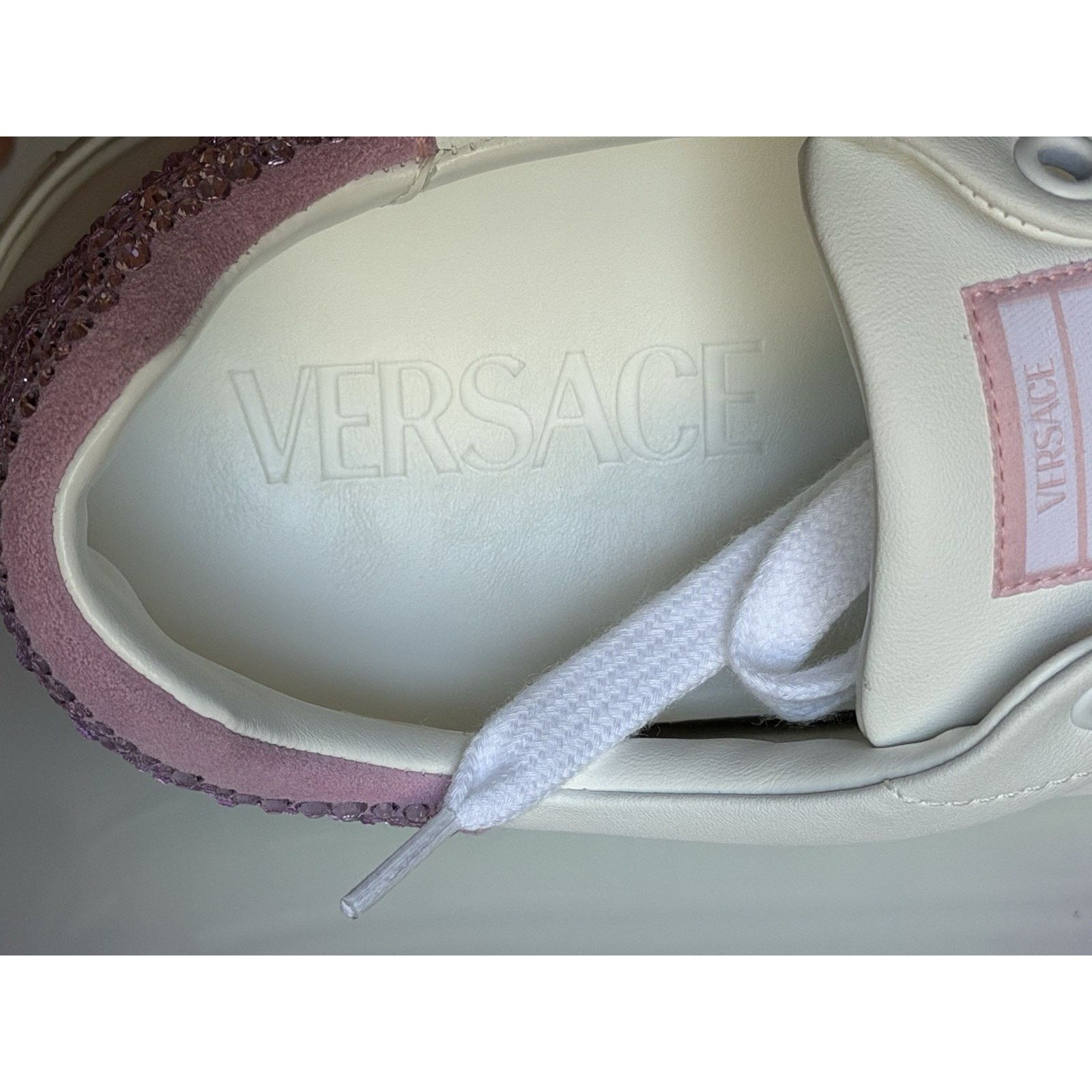 Versace Versace Crystal Greek Leather Sneakers 10.5 US 1013568 Size US 10.5 / IT 40.5 - 18 Thumbnail