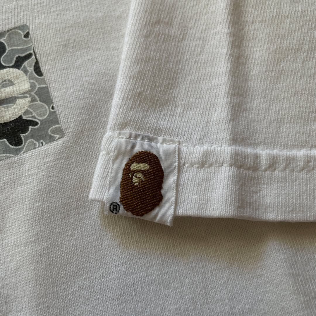 Bape Supreme x BAPE Gray Psyche Camo Box Logo Tee 2000-01 MEDIUM Size US M / EU 48-50 / 2 - 3 Thumbnail